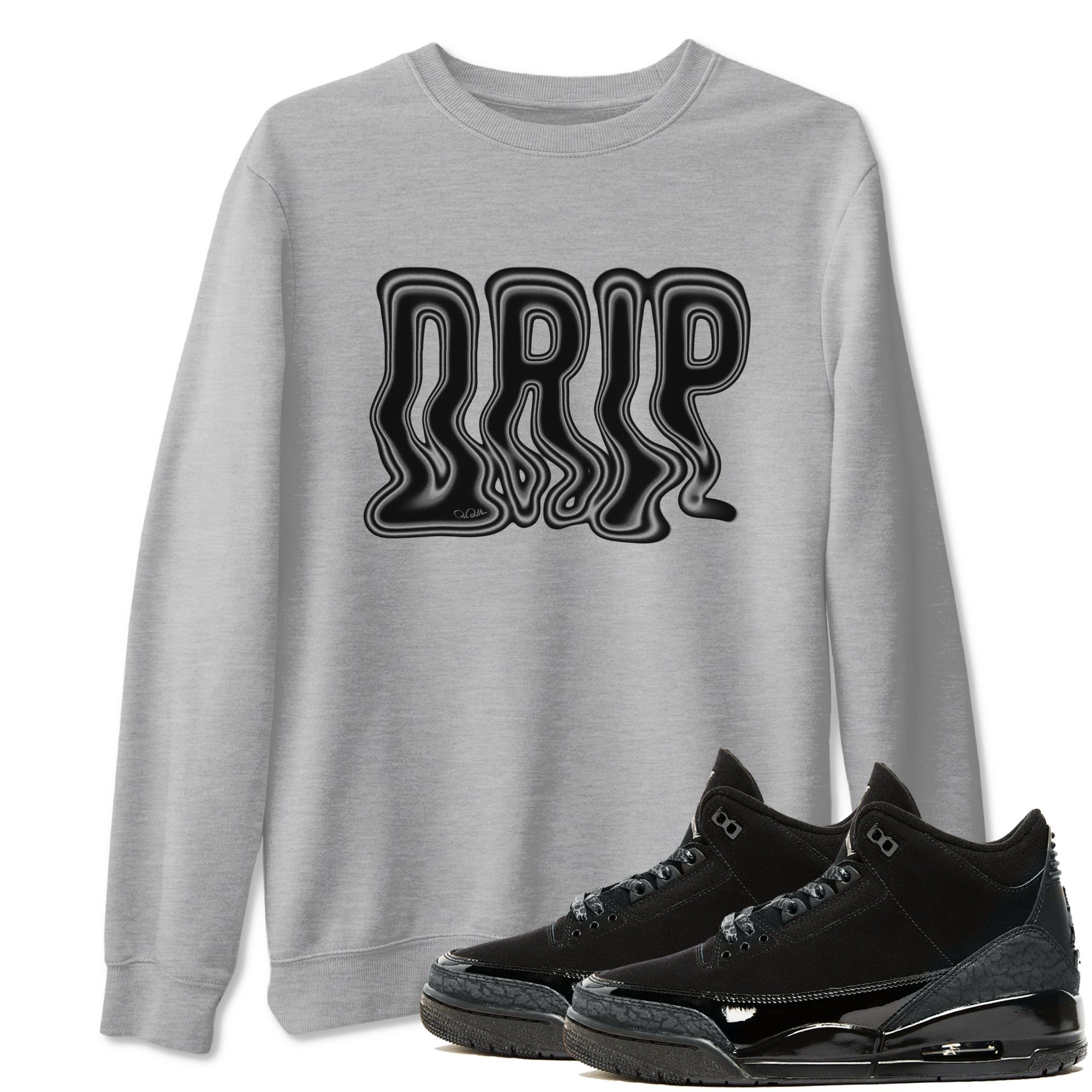 Drip snkmatch Tees - Air Jordan 3 Black Cat
