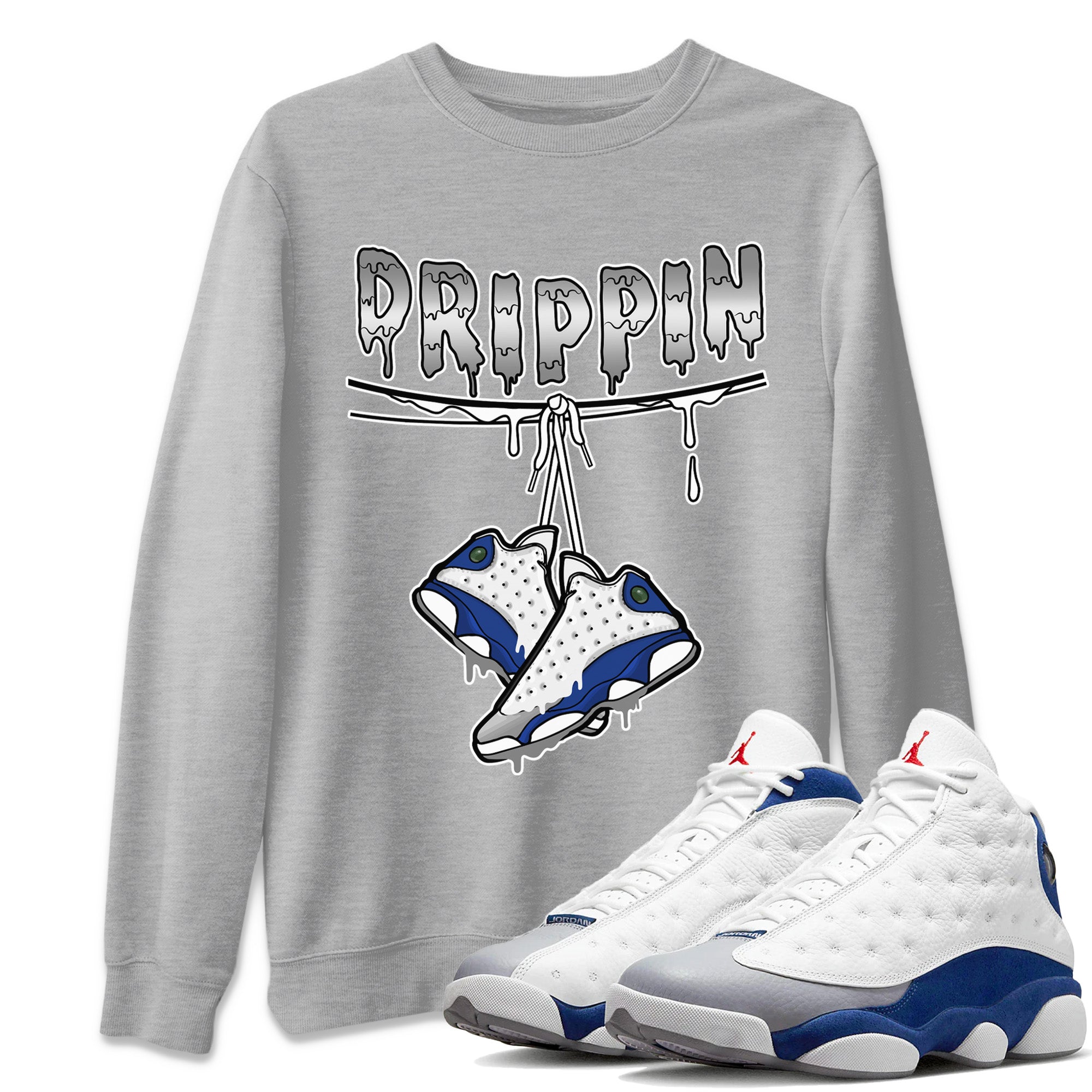 Drippin Unisex Tops - Air Jordan 13 French Blue