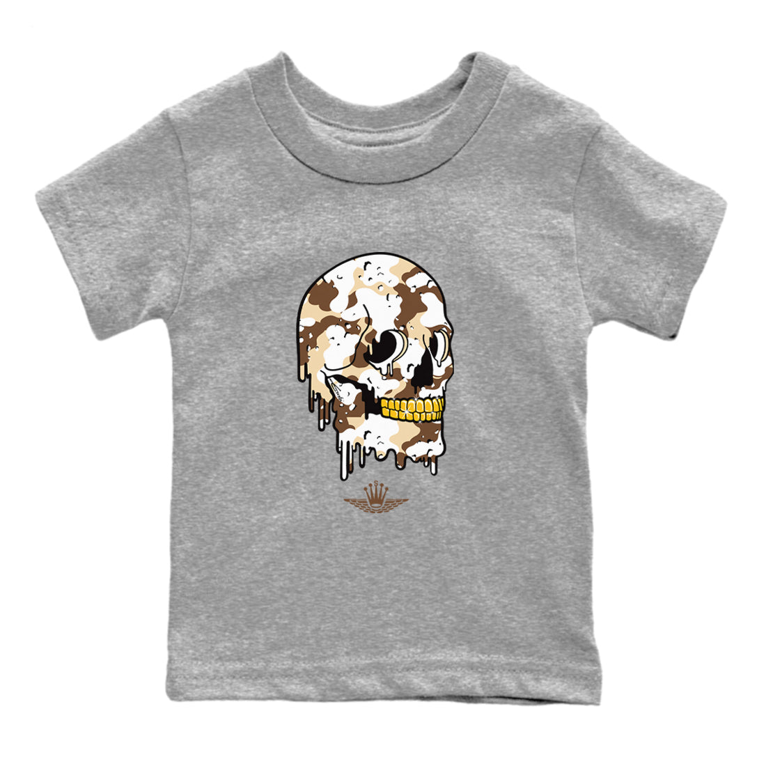 Dripping Camo Skull snkmatch Tees Kids - Air Jordan 3 Desert Camo