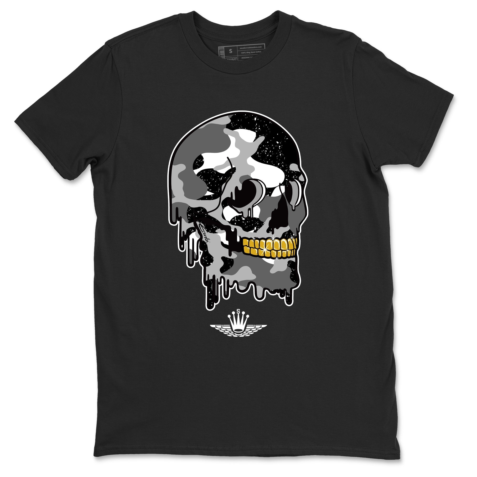 Dripping Camo Skull snkmatch Tees - Air Jordan 4 Fear