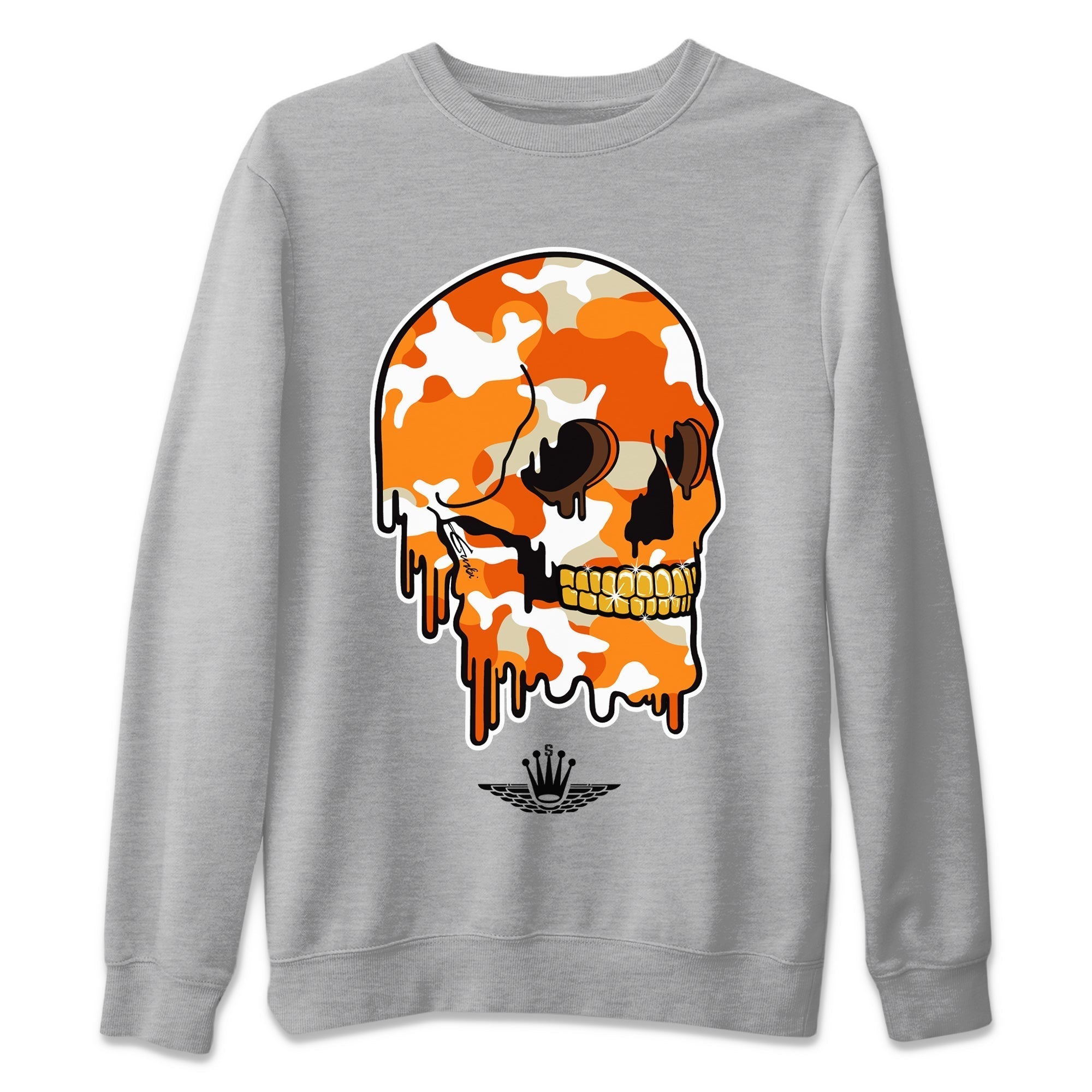 Dripping Camo Skull Unisex Tops - Air Jordan 1 Starfish