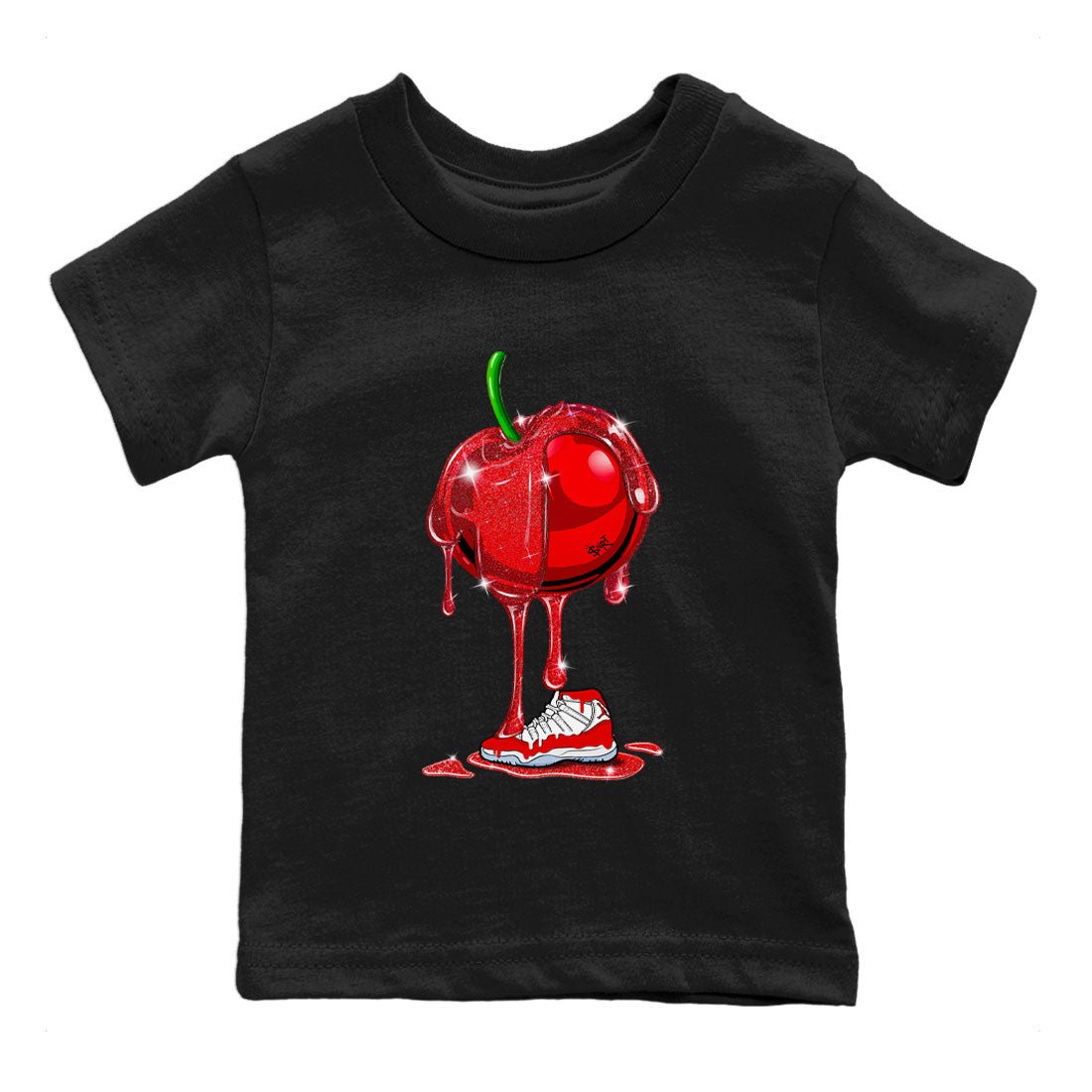 Dripping Cherries Kids Tops - Air Jordan 11 Cherry