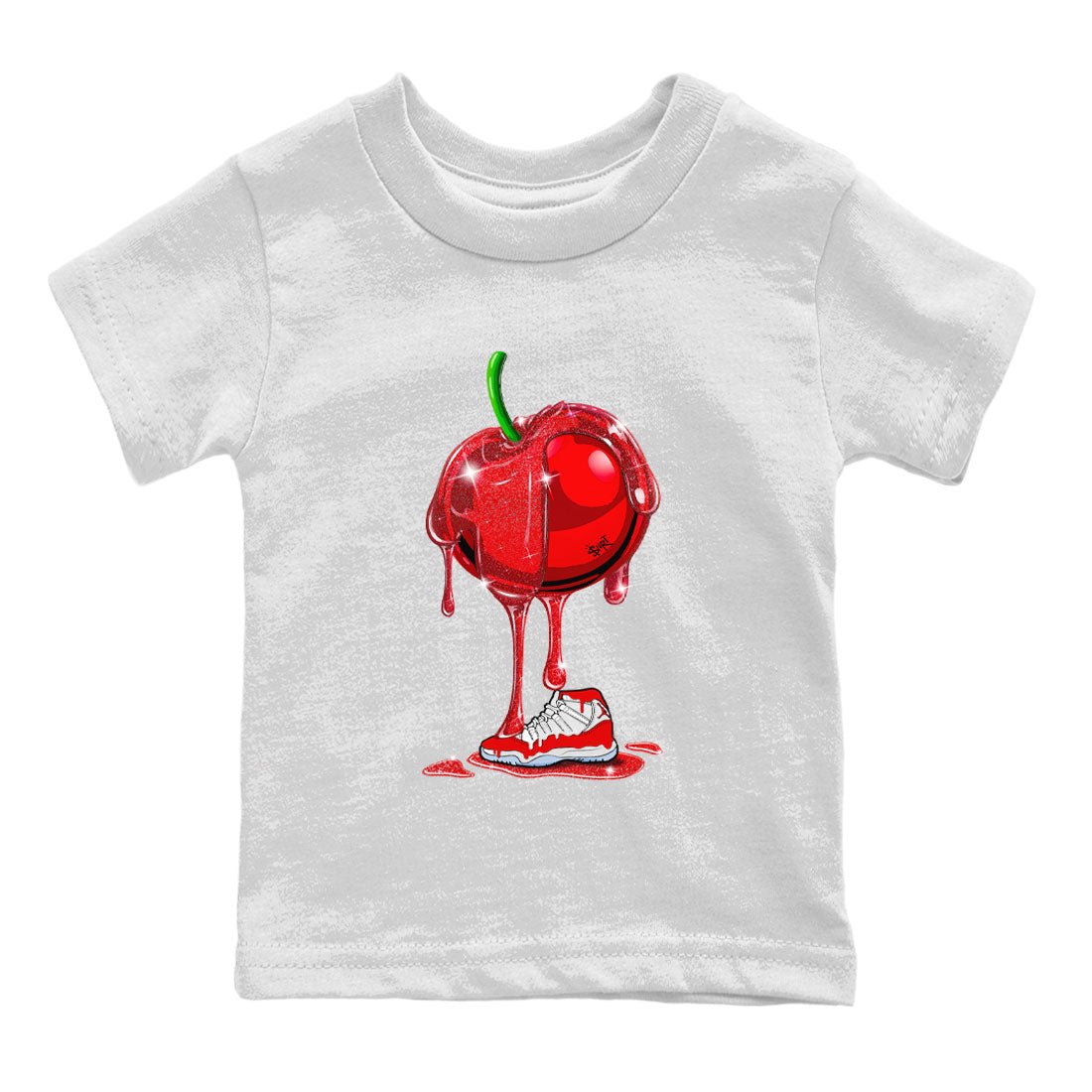 Dripping Cherries Kids Tops - Air Jordan 11 Cherry