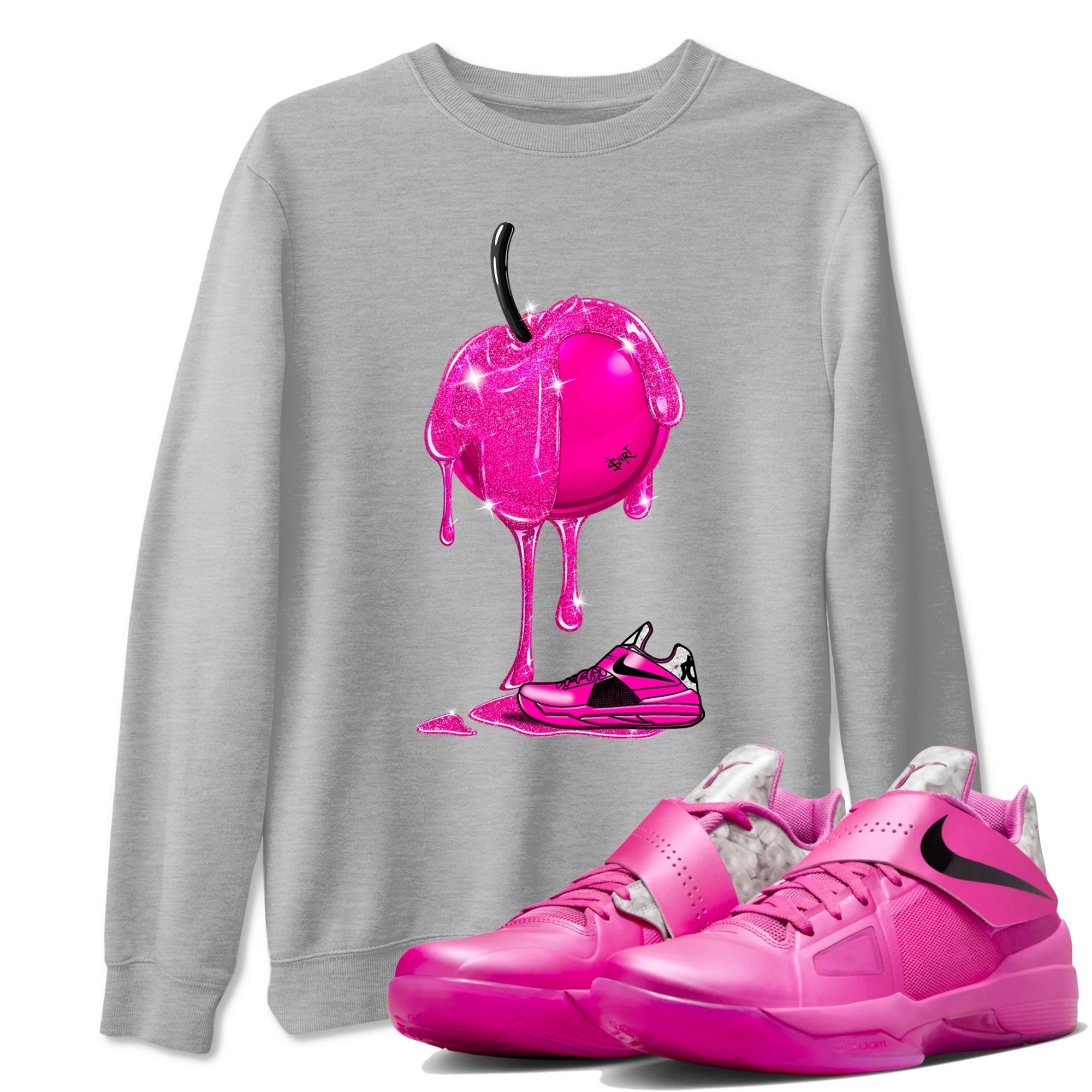 Dripping Cherries snkmatch Tees - Nike KD 4 Aunt Pearl