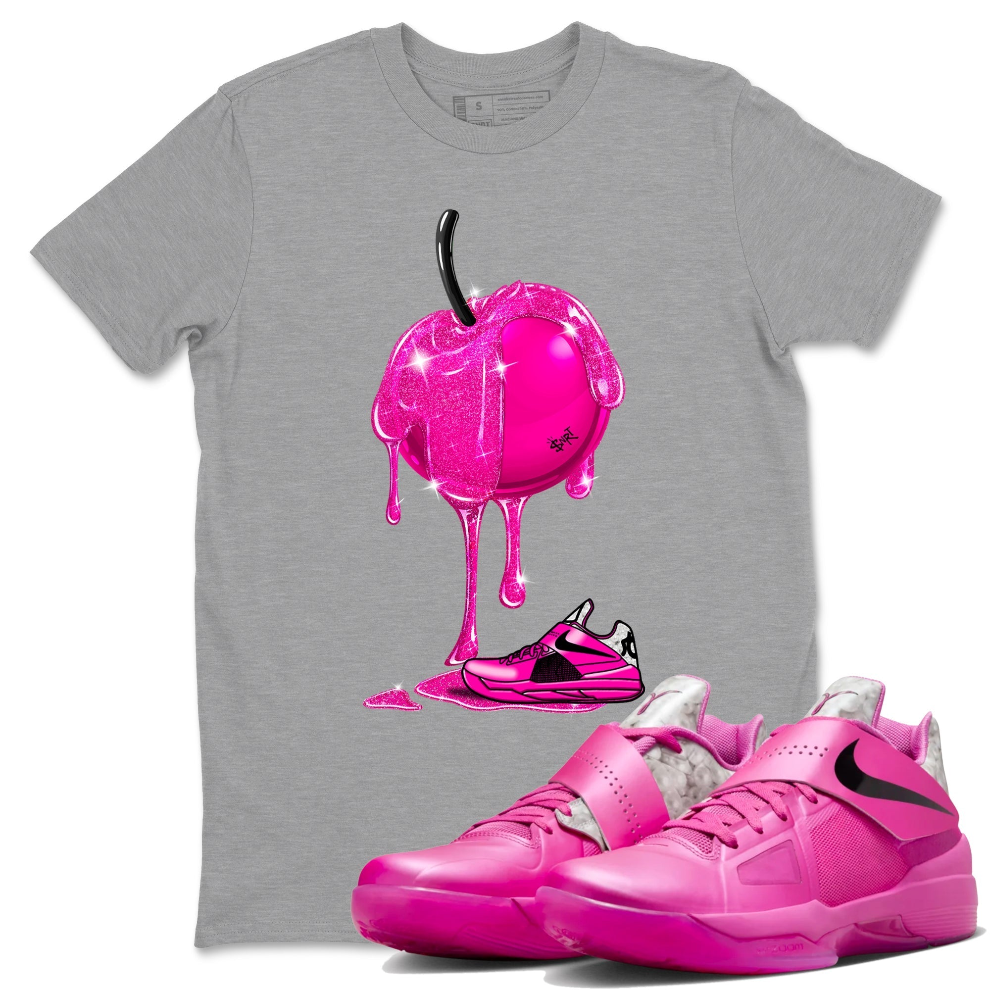 Dripping Cherries snkmatch Tees - Nike KD 4 Aunt Pearl