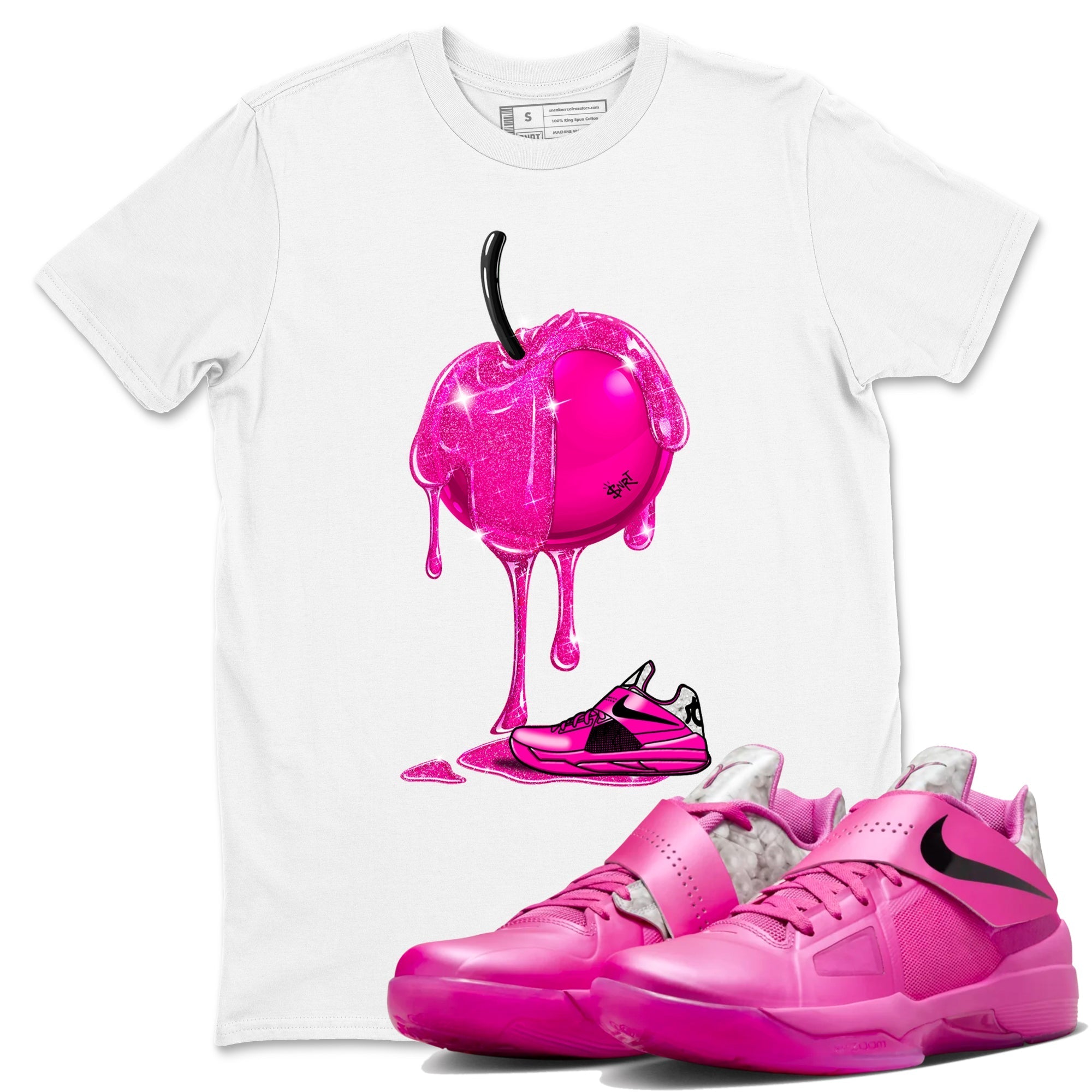 Dripping Cherries snkmatch Tees - Nike KD 4 Aunt Pearl