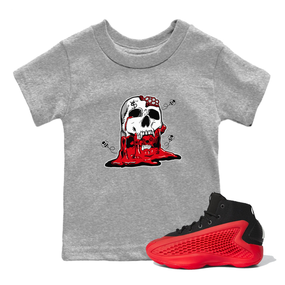 Dripping Honey Skullhead snkmatch Tees Kids - AE 1 Bred