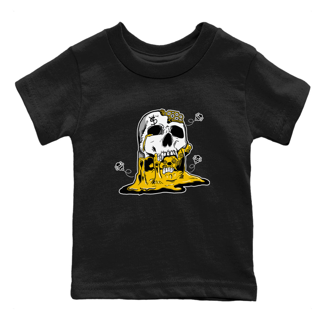 Dripping Honey Skullhead snkmatch Tees Kids - Dunk High Pollen
