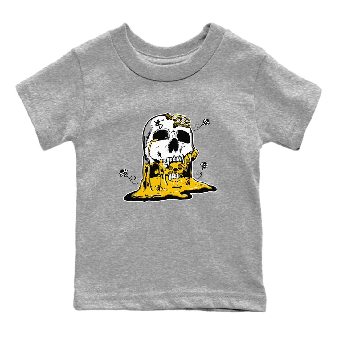 Dripping Honey Skullhead snkmatch Tees Kids - Dunk High Pollen