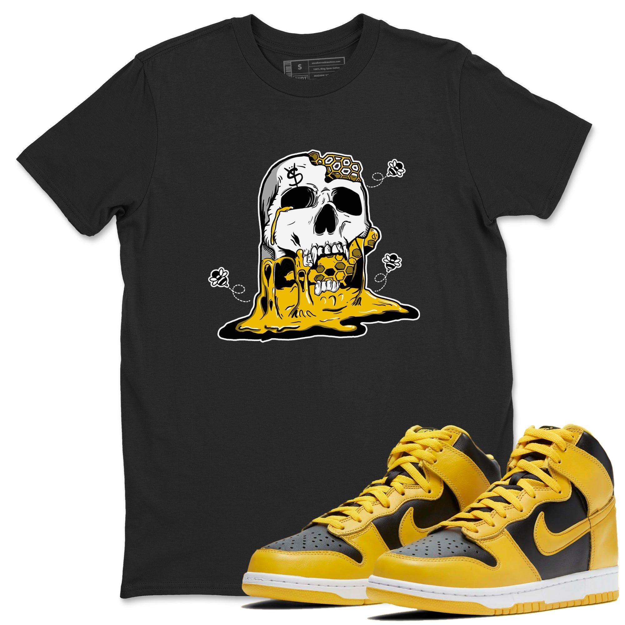 Dripping Honey Skullhead snkmatch Tees - Dunk High Pollen