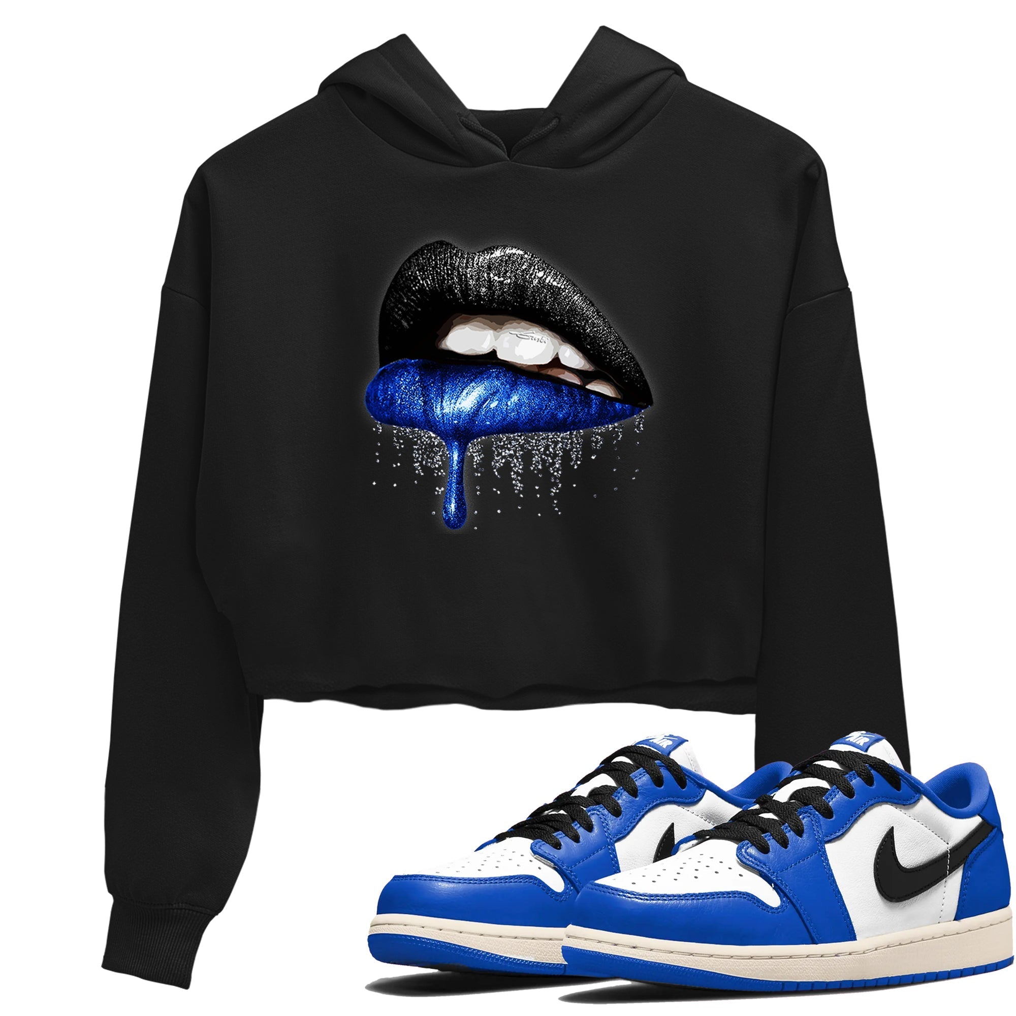 Dripping Lips snkmatch Women's Top - Air Jordan 1 Game Royal