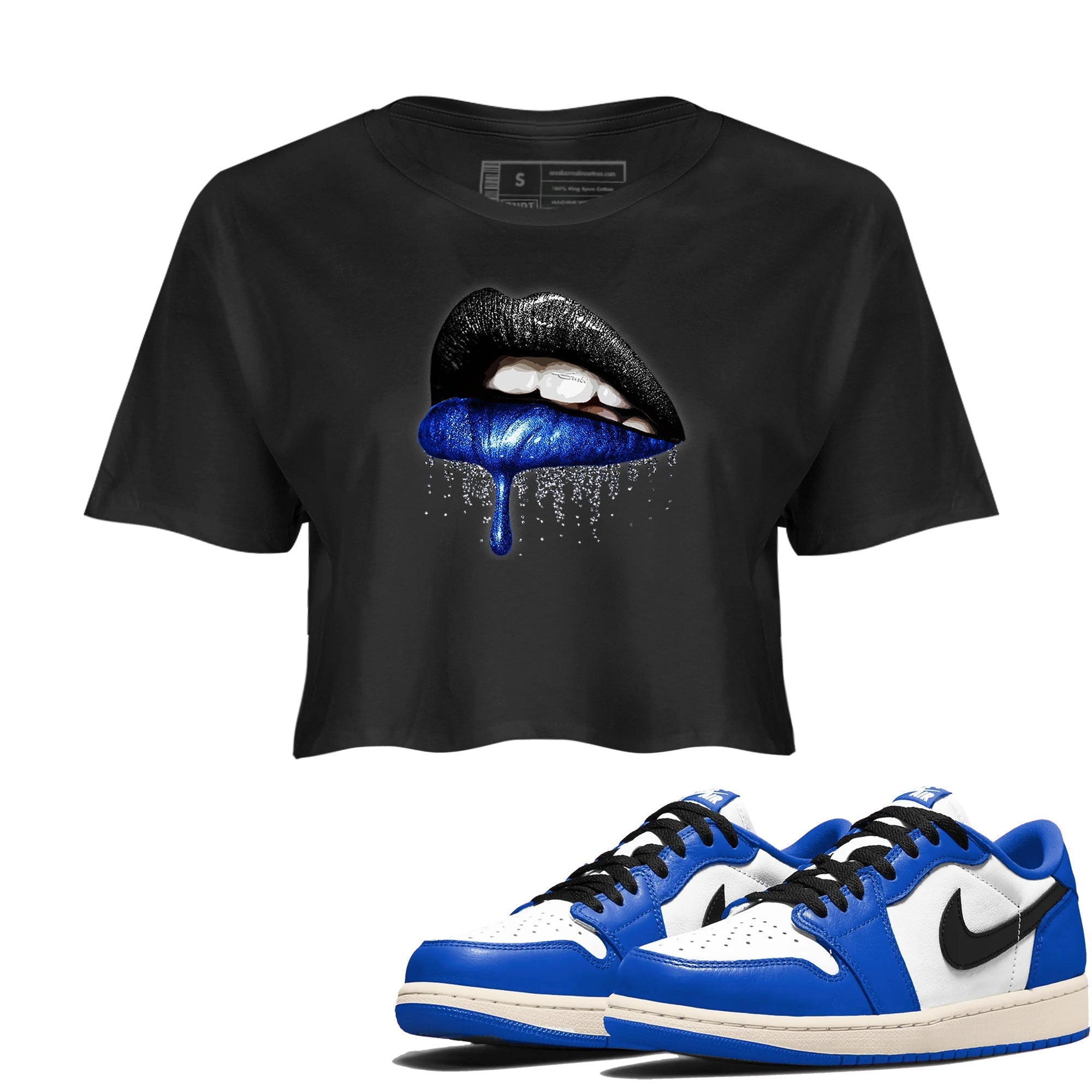 Dripping Lips snkmatch Women's Top - Air Jordan 1 Game Royal