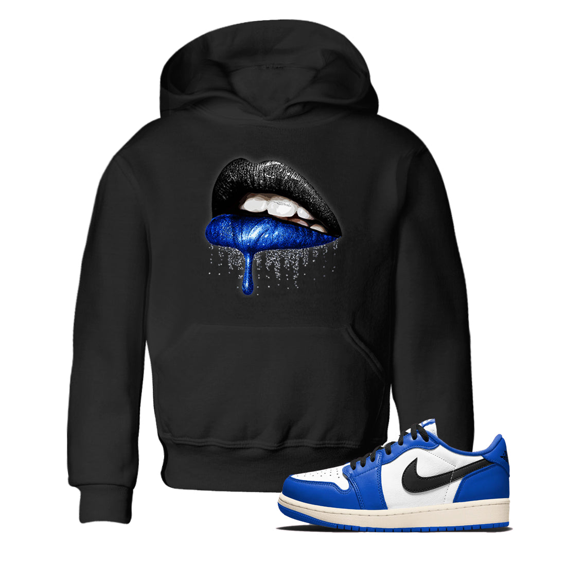Dripping Lips snkmatch Tees Kids - Air Jordan 1 Game Royal