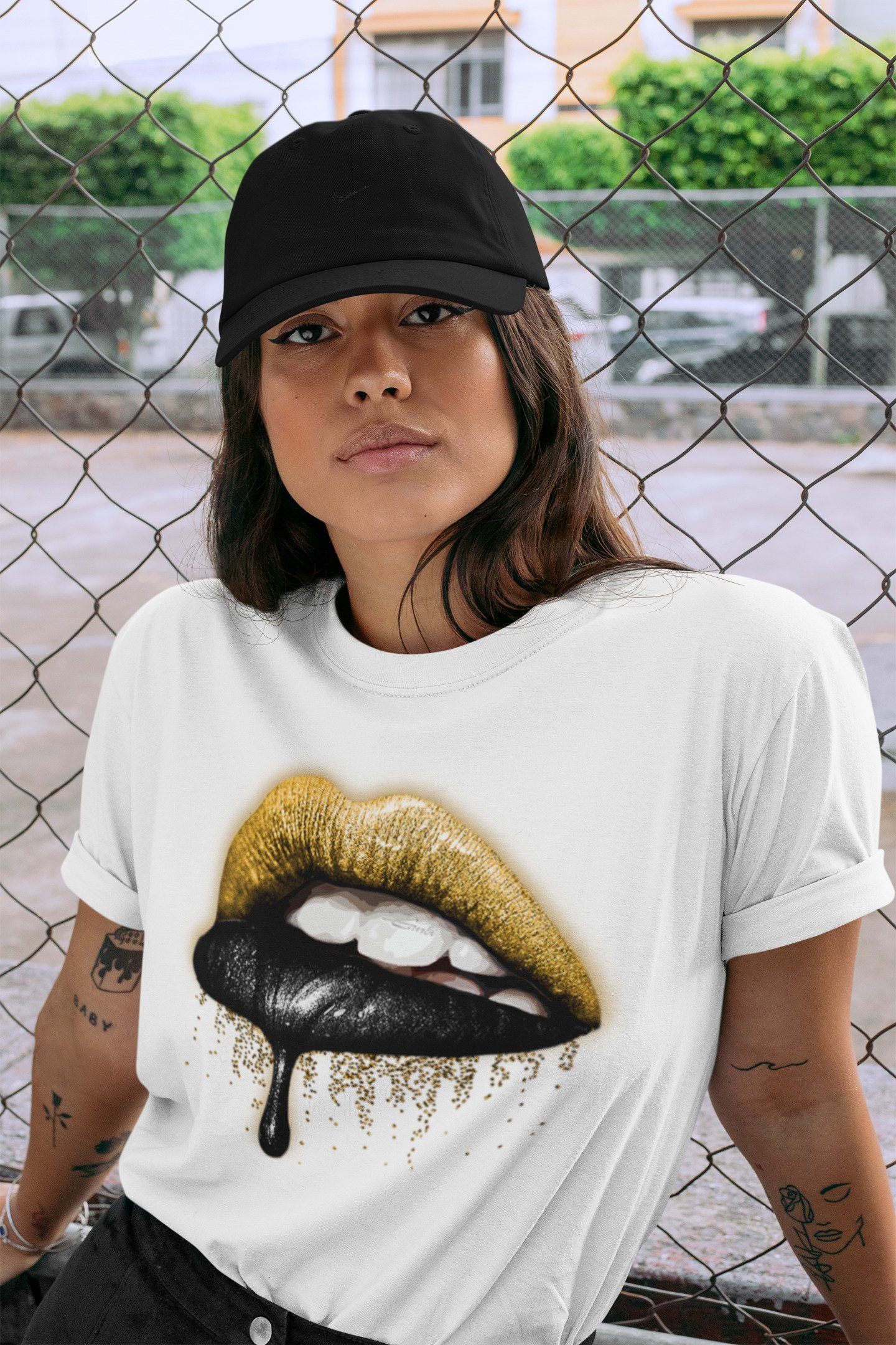 Dripping Lips Unisex Tops - Air Jordan 1 Pollen