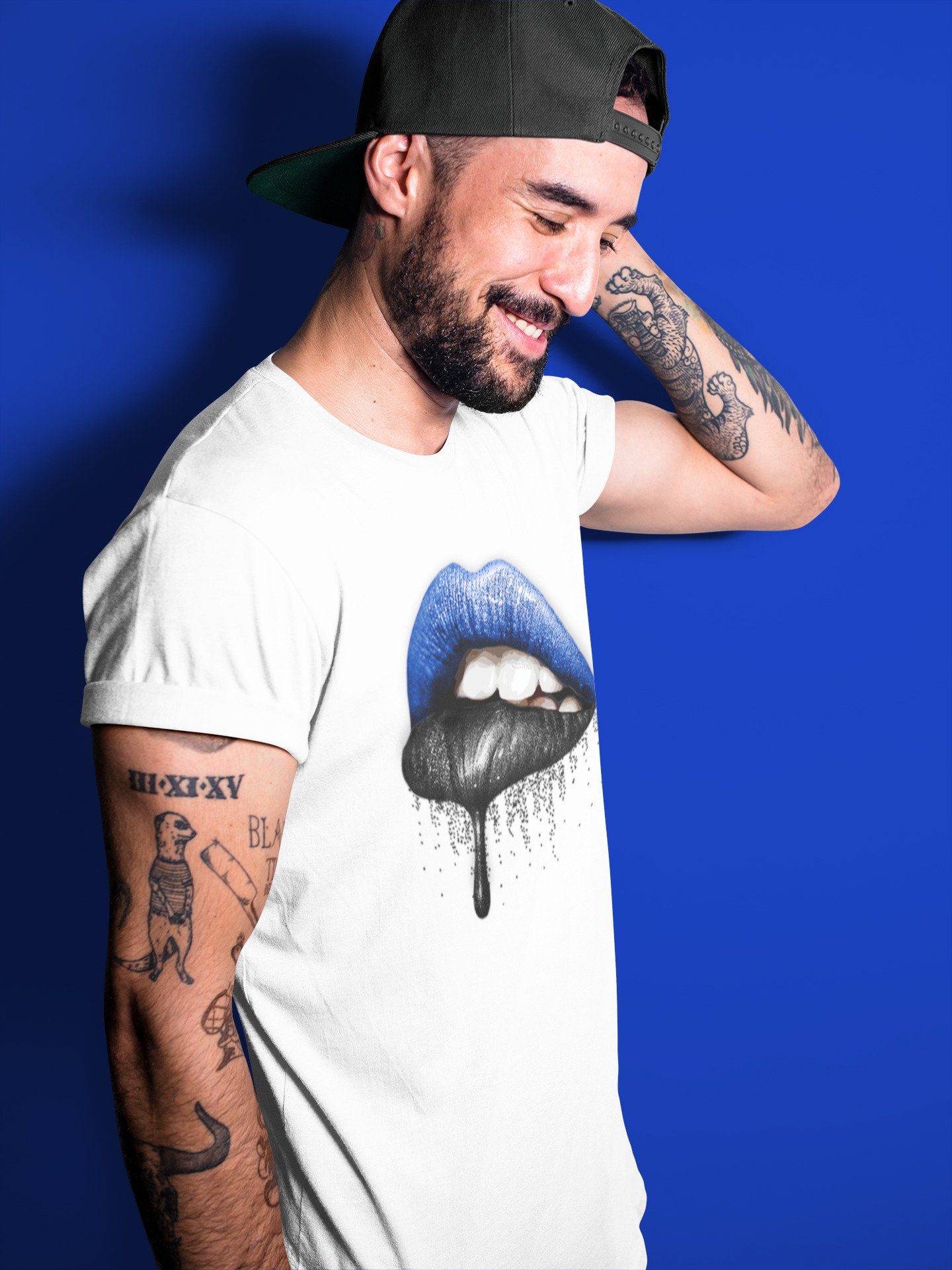 Dripping Lips Unisex Tops - Air Jordan 1 Royal Black