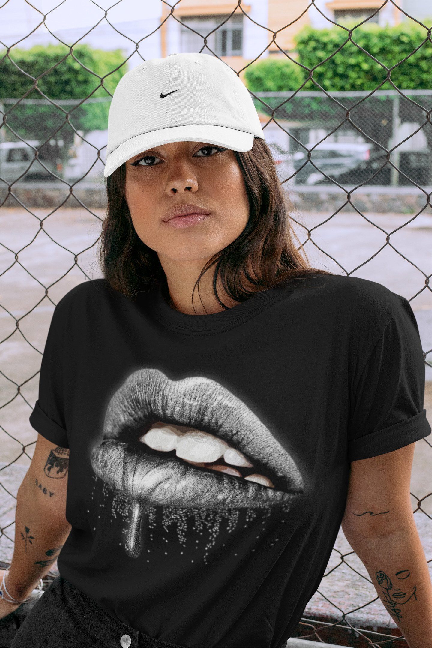 Dripping Lips Unisex Tops - Air Jordan 1 Silver Toe
