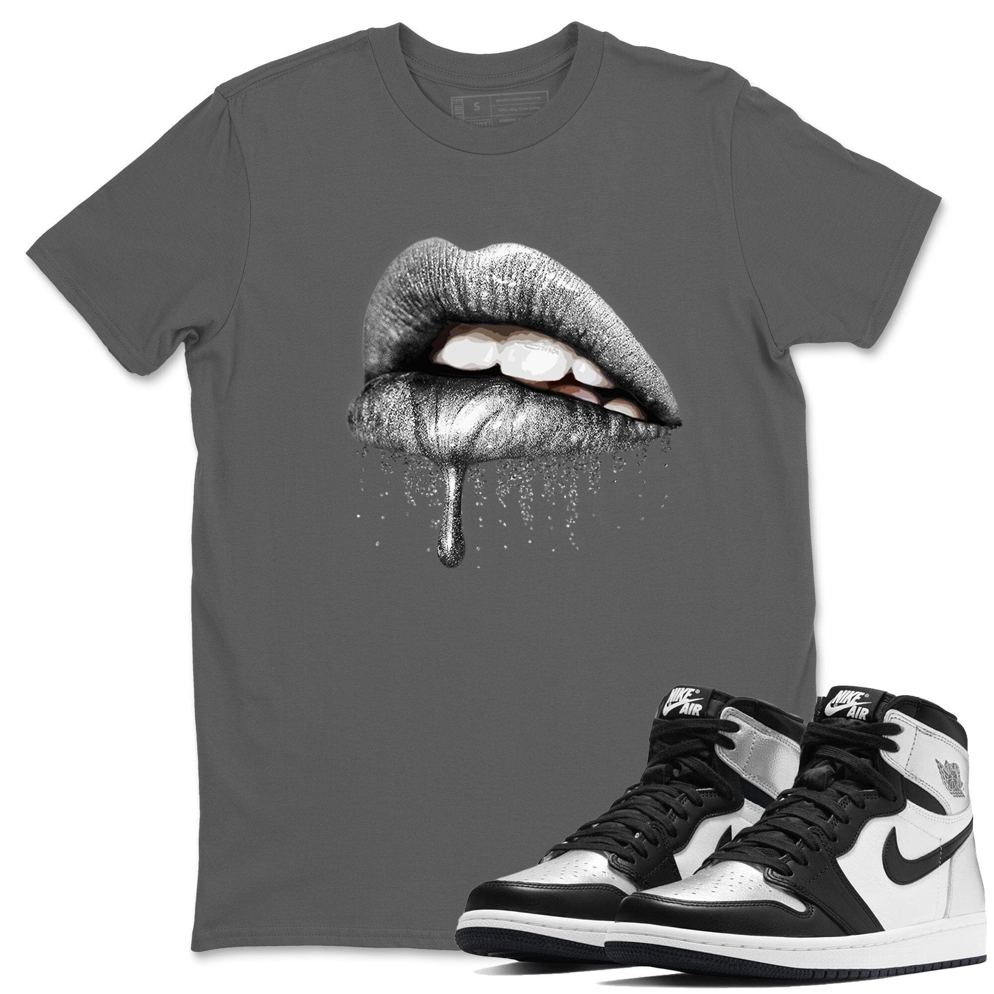 Dripping Lips Unisex Tops - Air Jordan 1 Silver Toe