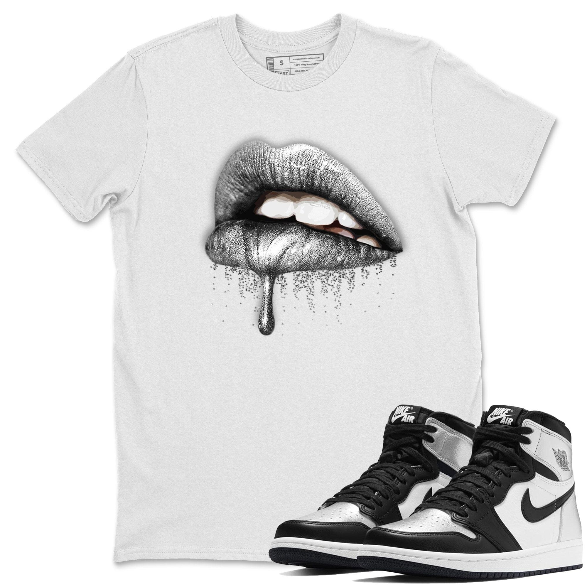 Dripping Lips Unisex Tops - Air Jordan 1 Silver Toe