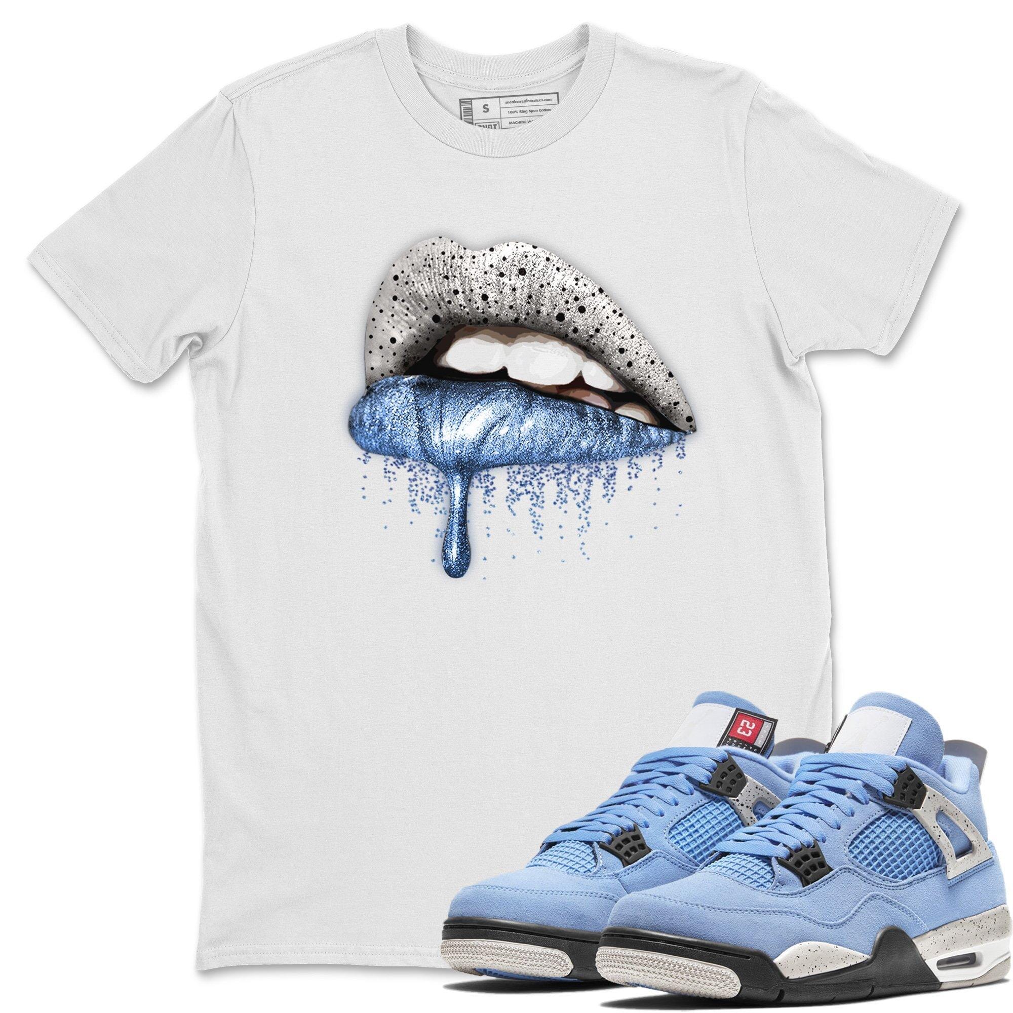Dripping Lips Unisex Tops - Air Jordan 4 University Blue