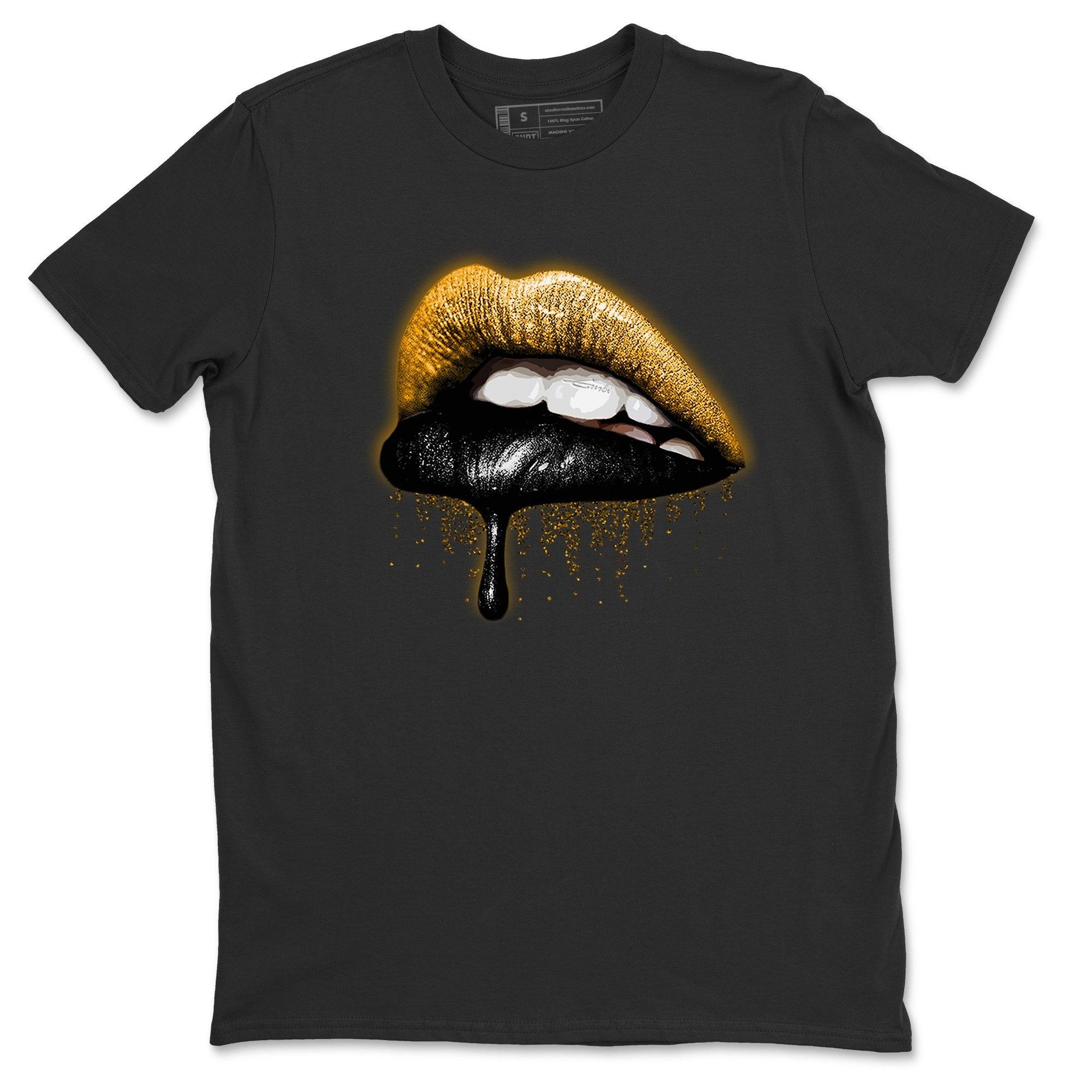 Dripping Lips Unisex Tops - Dunk Championship Goldenrod