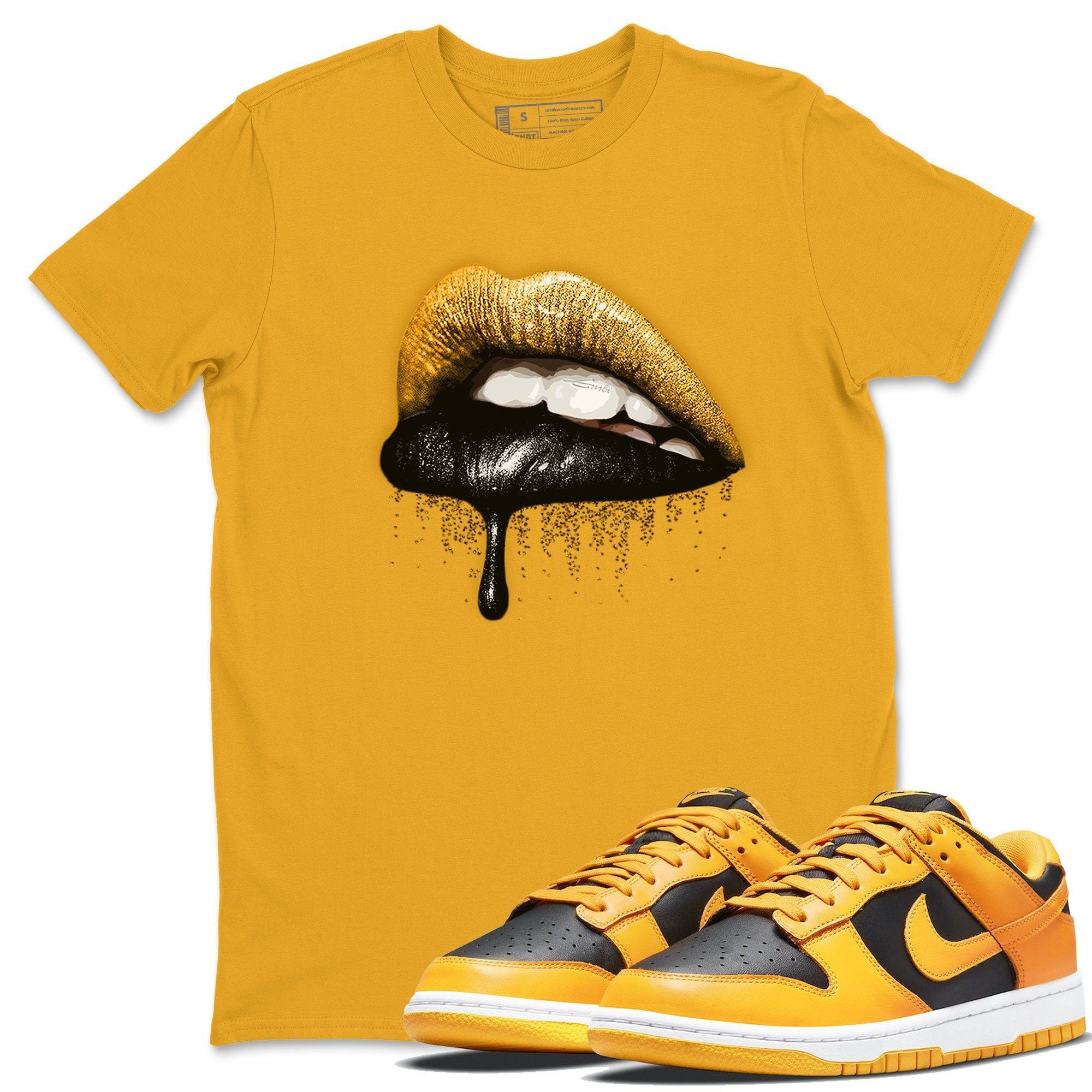 Dripping Lips Unisex Tops - Dunk Championship Goldenrod