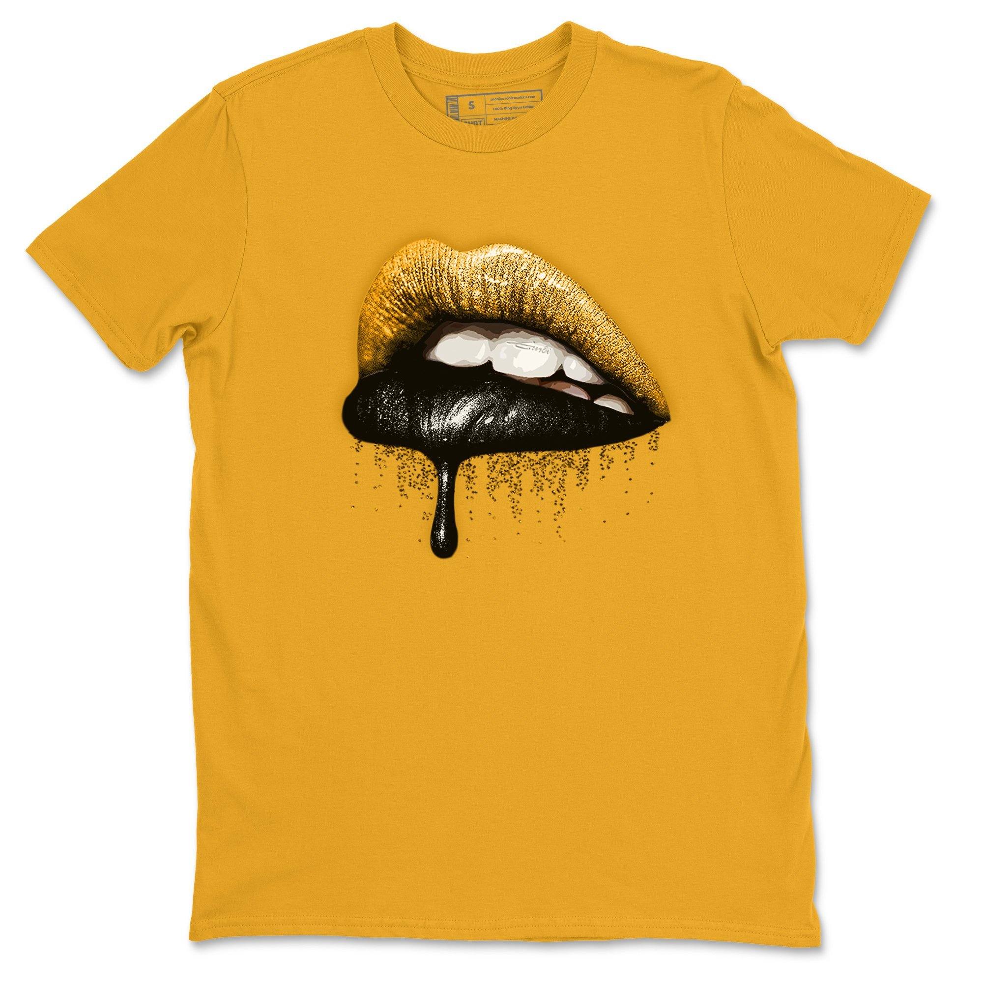 Dripping Lips Unisex Tops - Dunk Championship Goldenrod