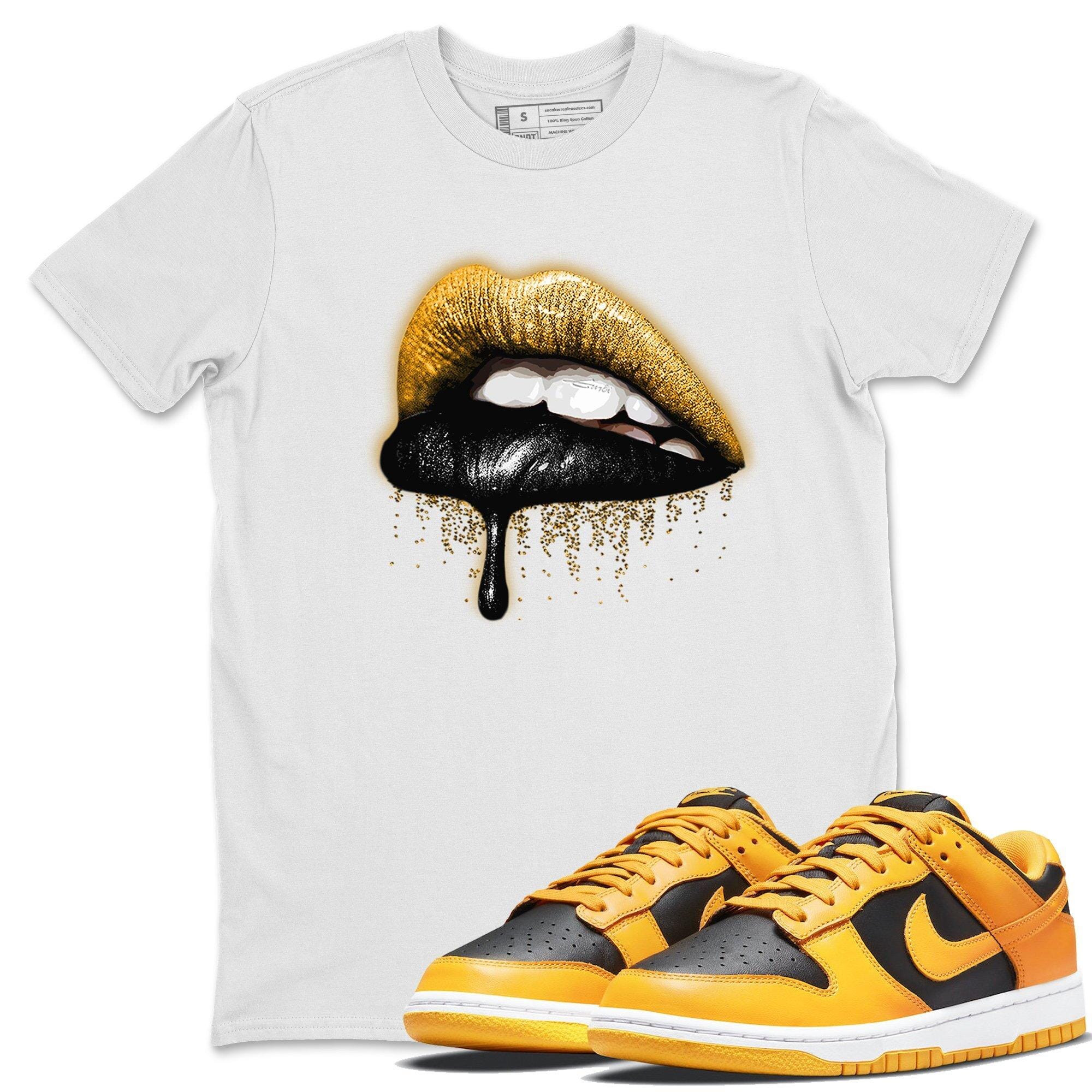Dripping Lips Unisex Tops - Dunk Championship Goldenrod