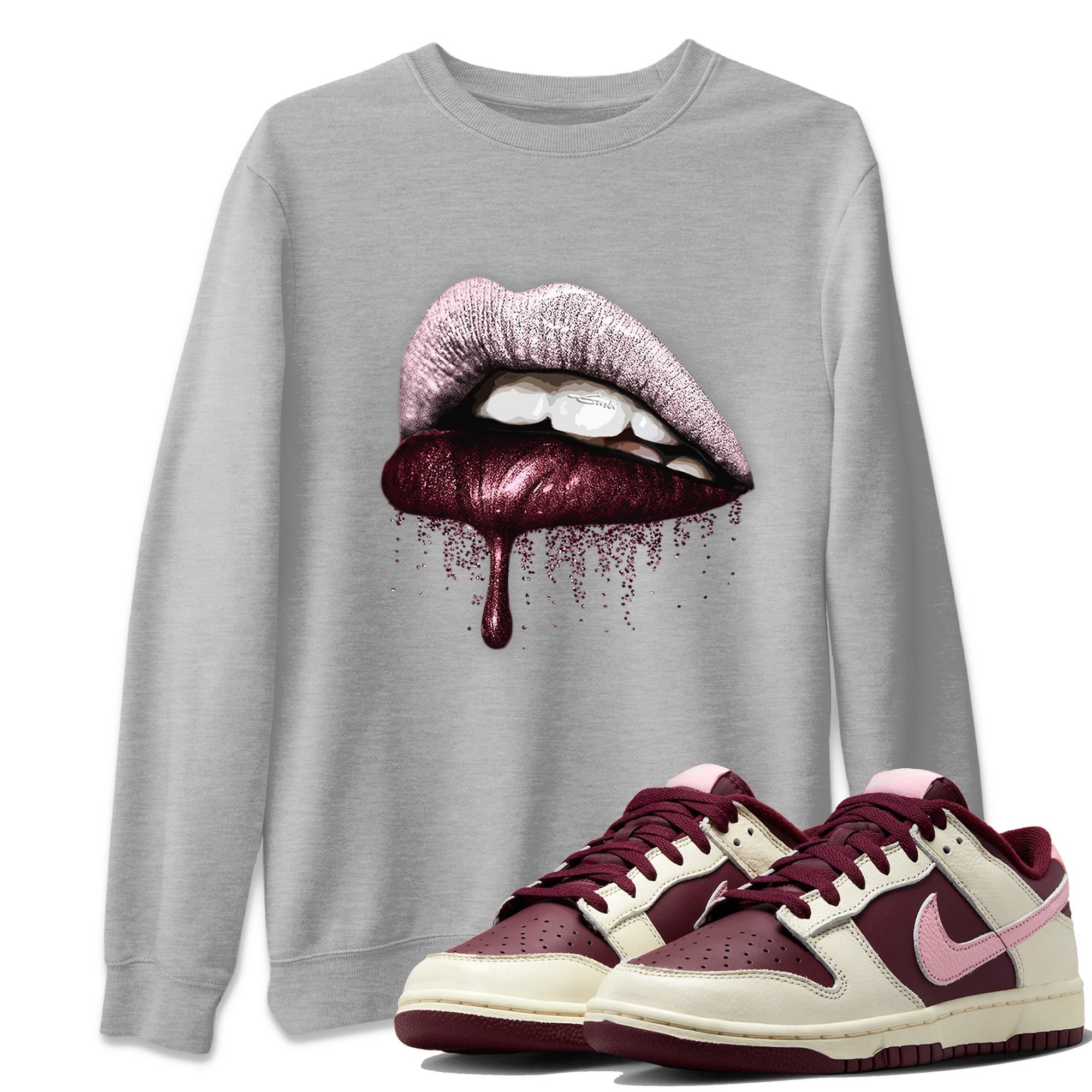 Dripping Lips Unisex Tops - Dunk Valentines Day