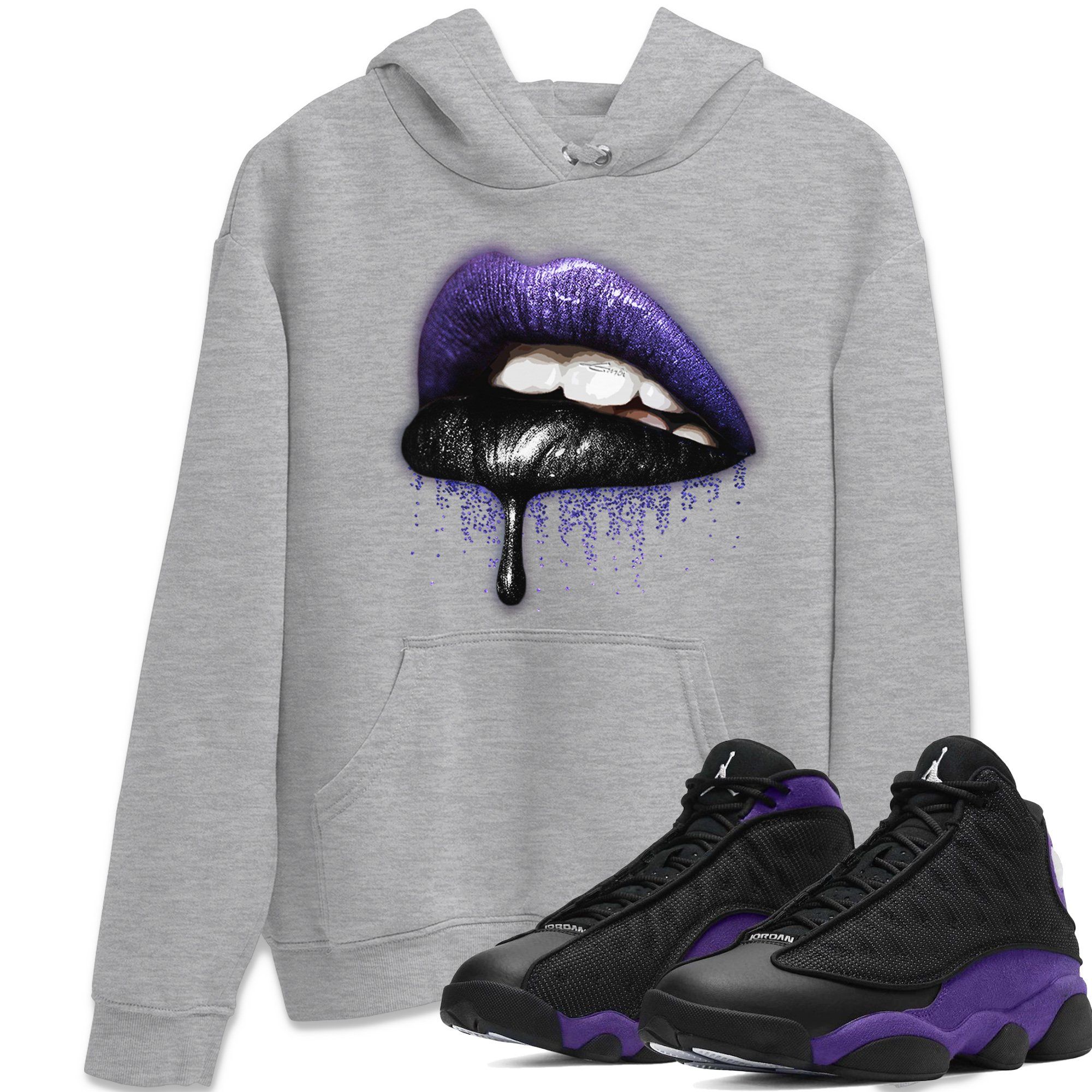 Dripping Lips Unisex Tops - Air Jordan 13 Court Purple