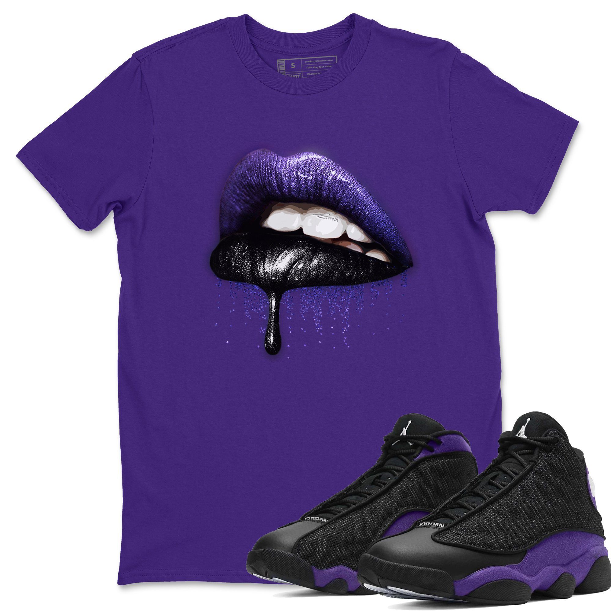 Dripping Lips Unisex Tops - Air Jordan 13 Court Purple