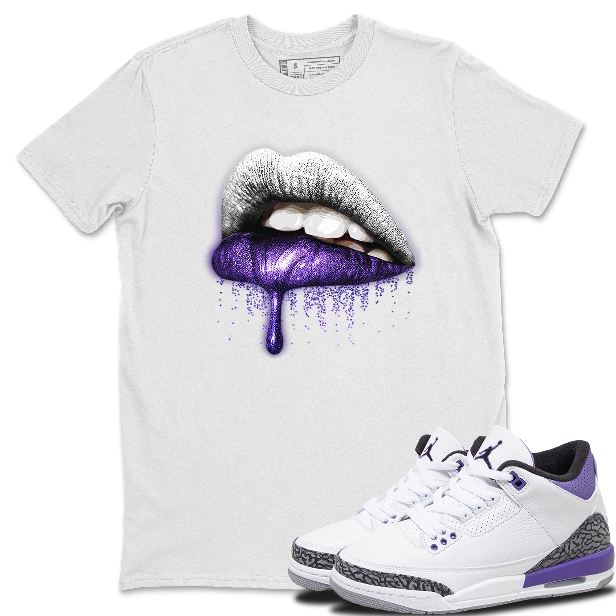 Dripping Lips Unisex Tops - Air Jordan 3 Dark Iris