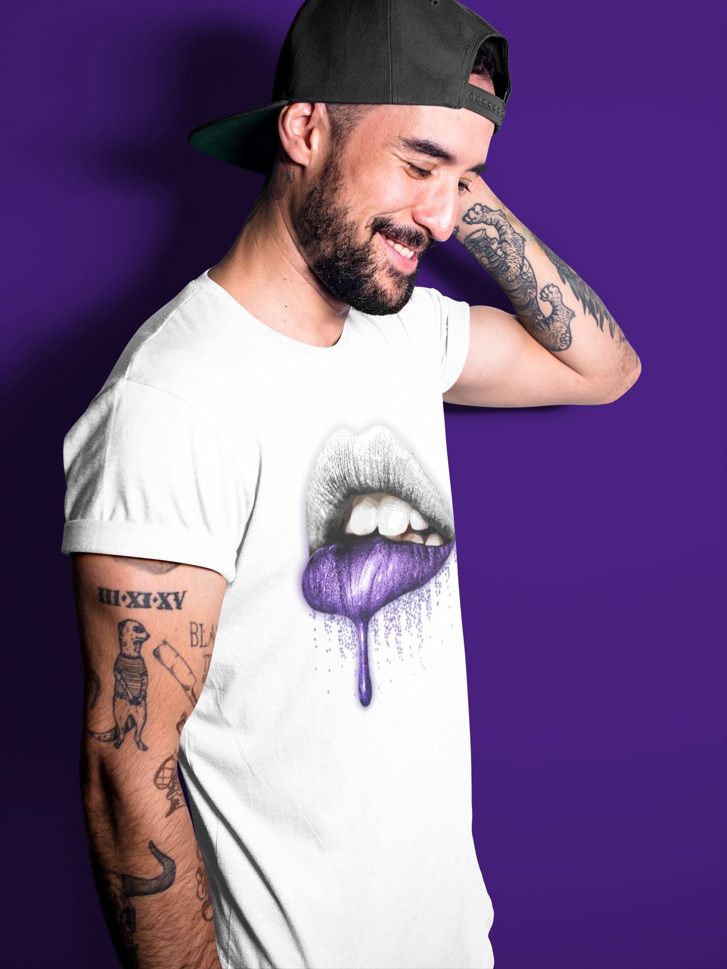 Dripping Lips Unisex Tops - Air Jordan 3 Dark Iris