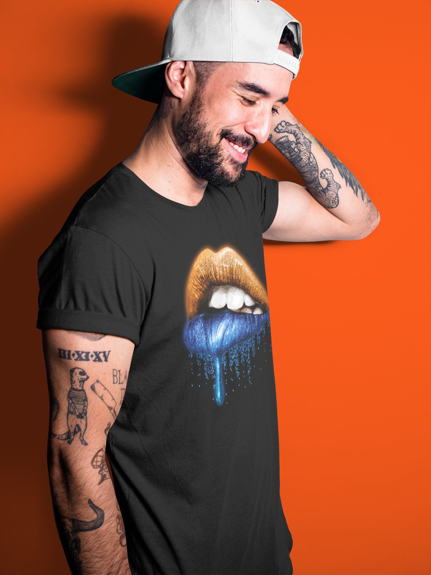 Dripping Lips Unisex Tops - Yeezy 700 Bright Blue