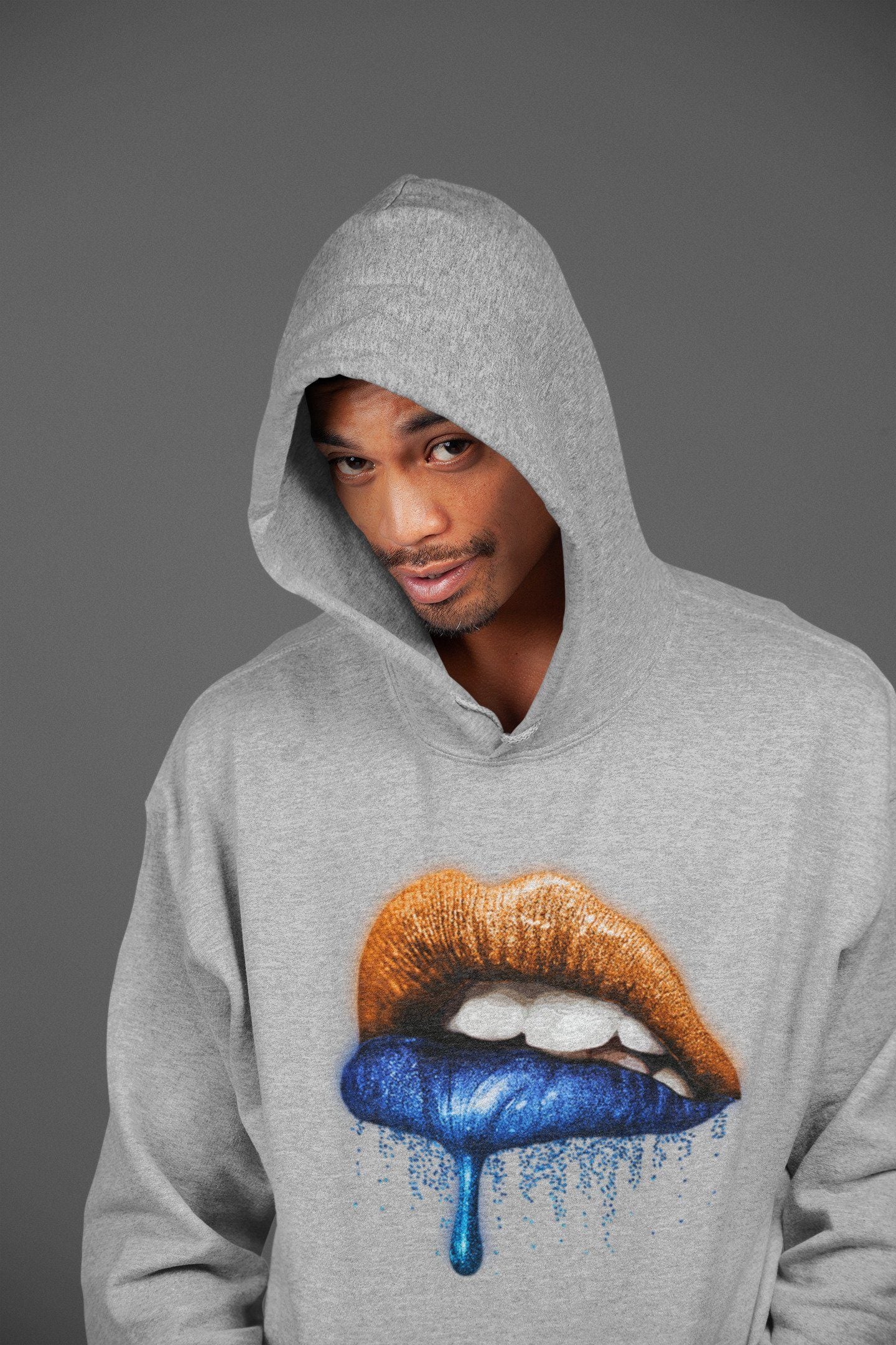 Dripping Lips Unisex Tops - Yeezy 700 Bright Blue