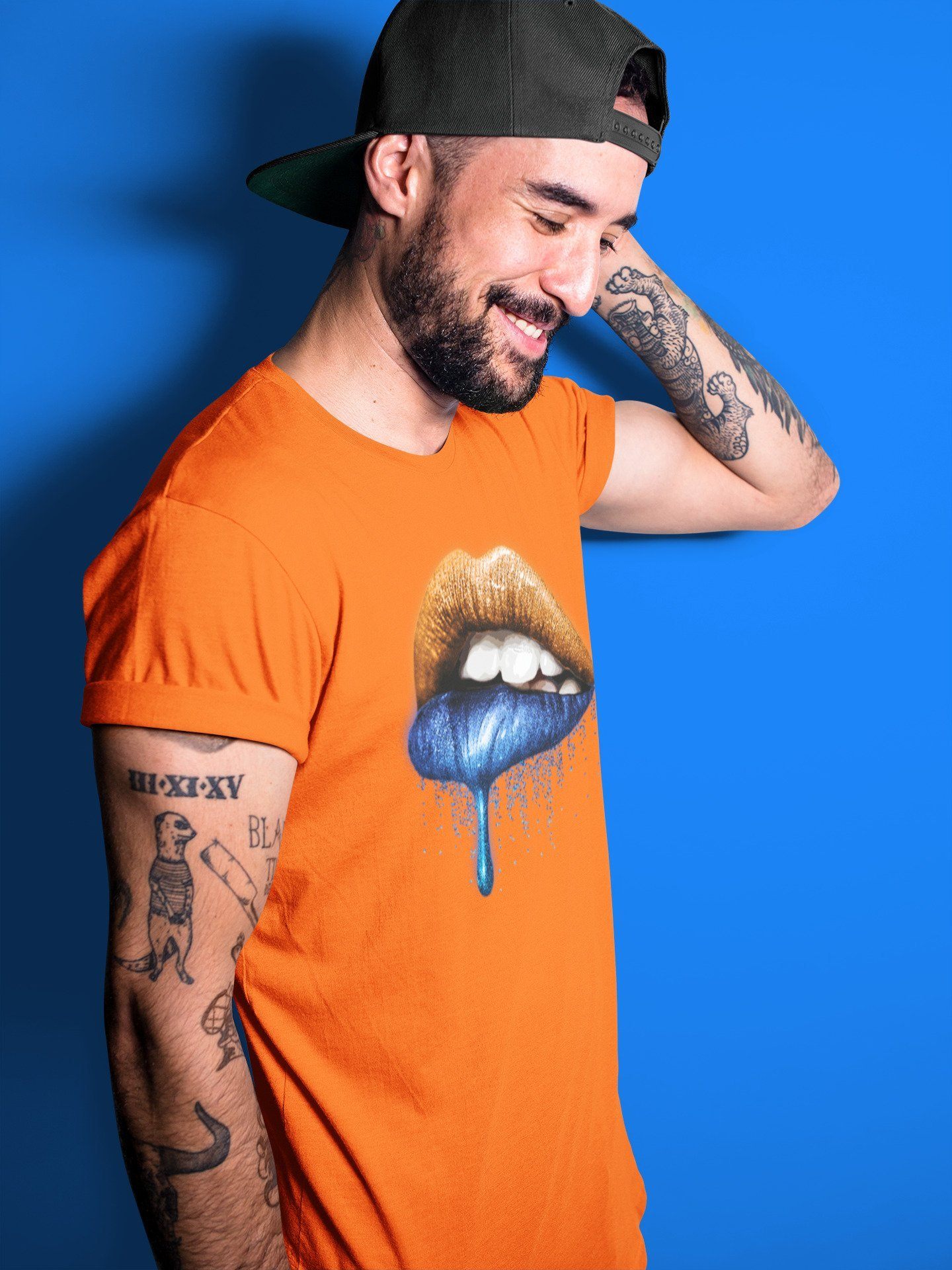 Dripping Lips Unisex Tops - Yeezy 700 Bright Blue