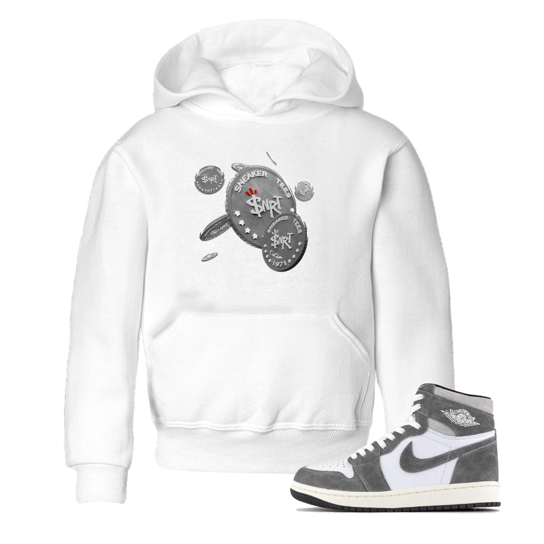 Drop Coin Kids Tops - Air Jordan 1 Washed Heritage
