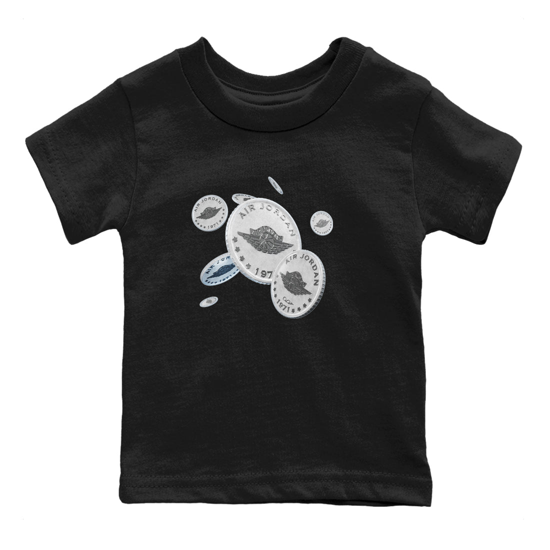 Drop Coin Kids Tops - Air Jordan 11 White Cement