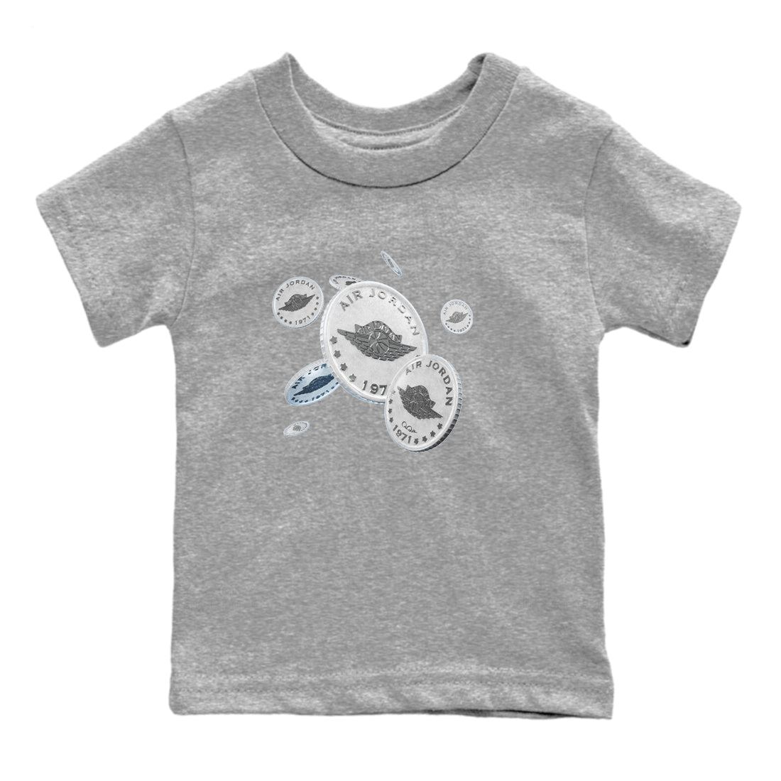 Drop Coin Kids Tops - Air Jordan 11 White Cement