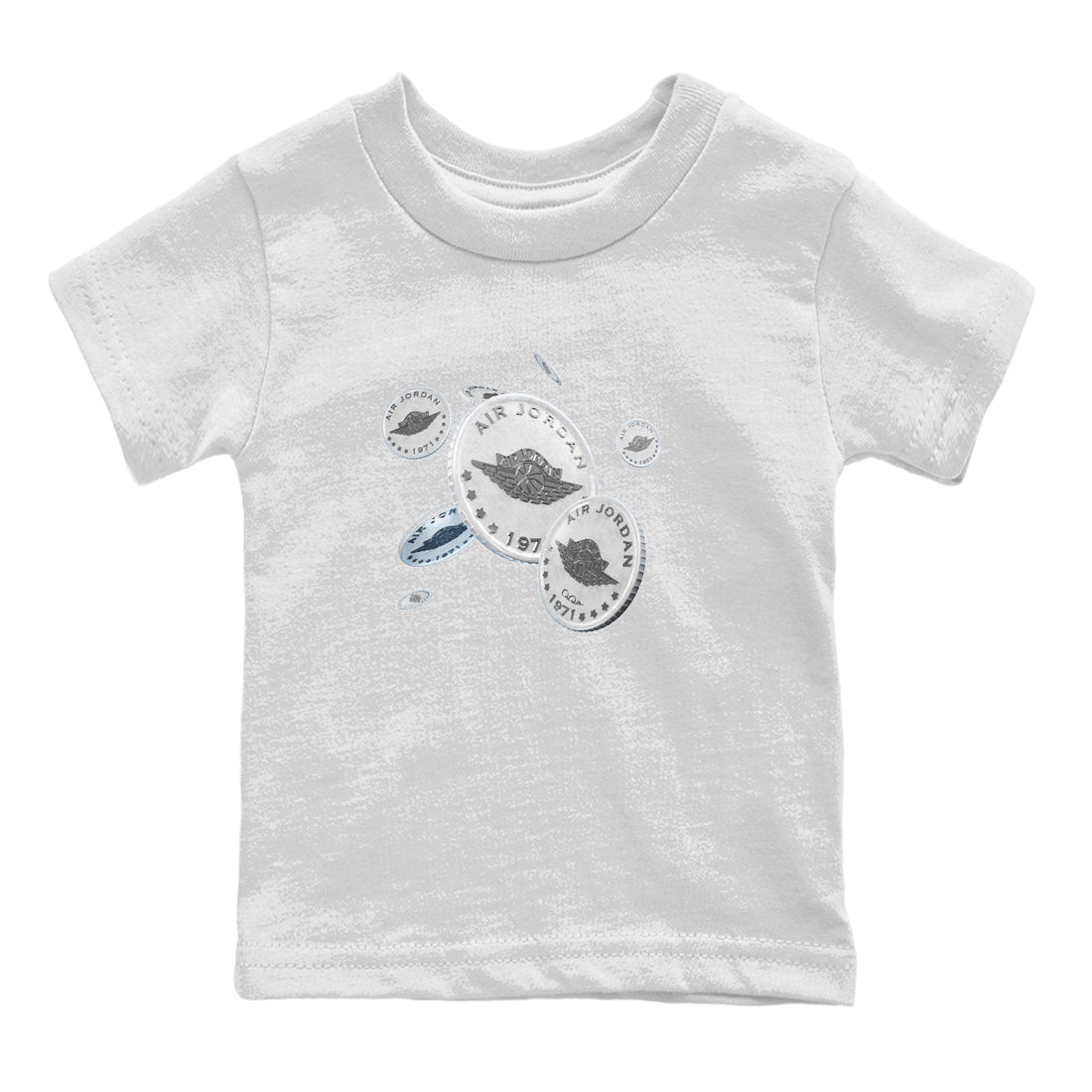 Drop Coin Kids Tops - Air Jordan 11 White Cement
