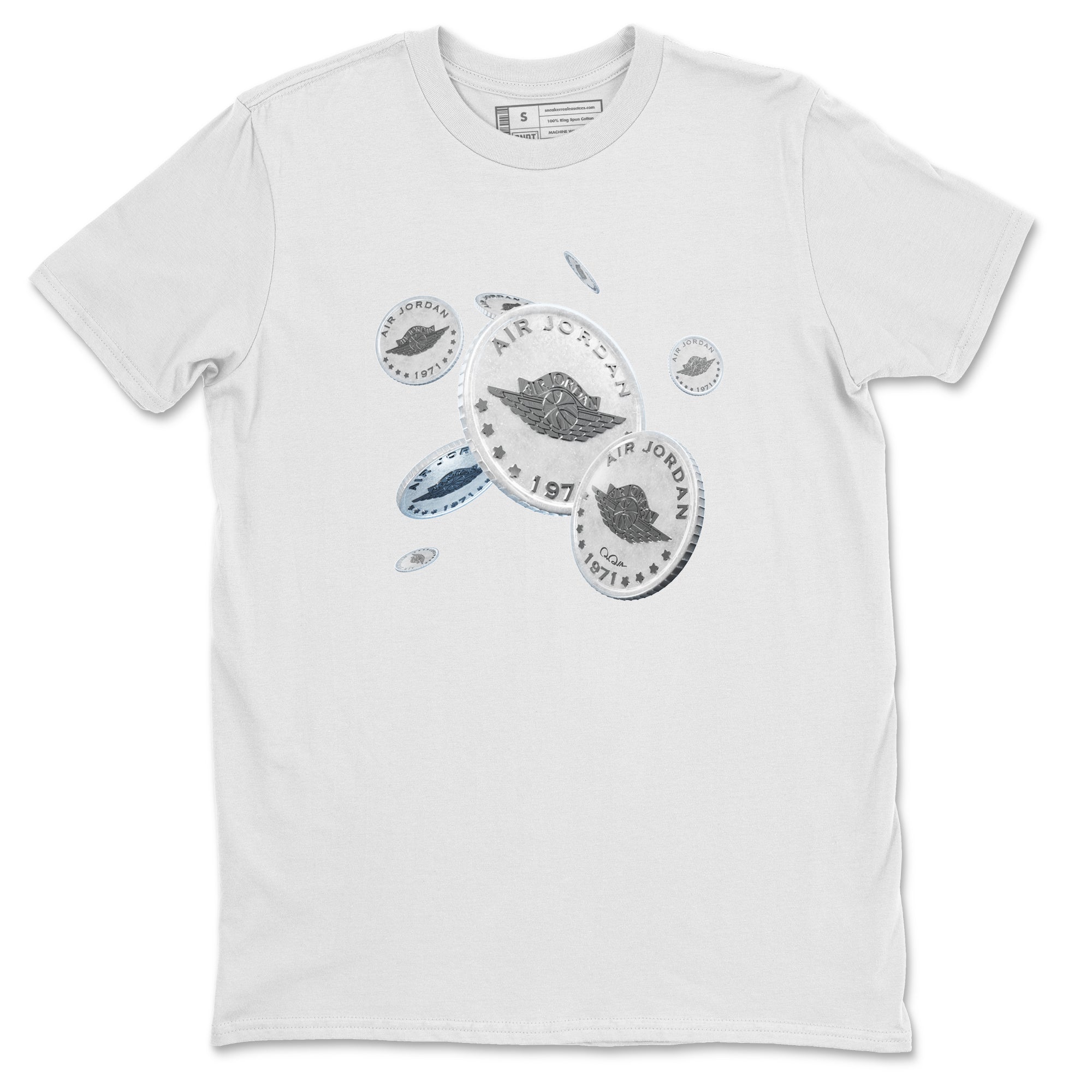 Drop Coin Unisex Tops - Air Jordan 11 White Cement