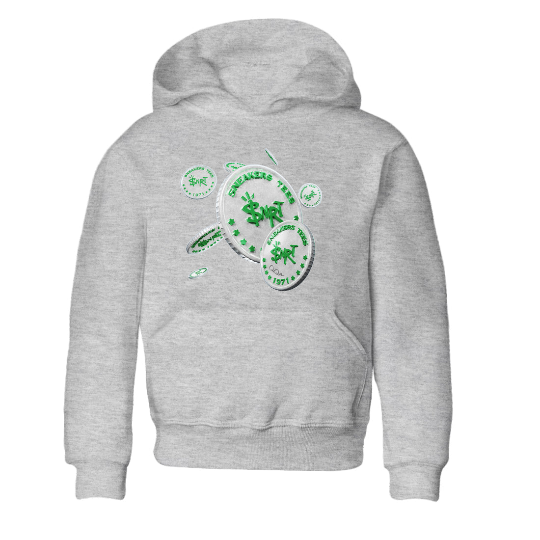 Drop Coin Kids Tops - Air Jordan 3 Lucky Green