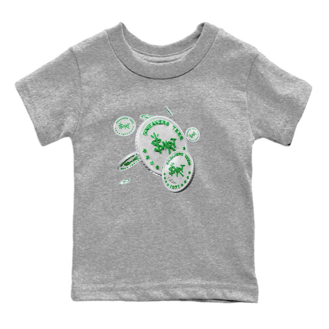 Drop Coin Kids Tops - Air Jordan 3 Lucky Green