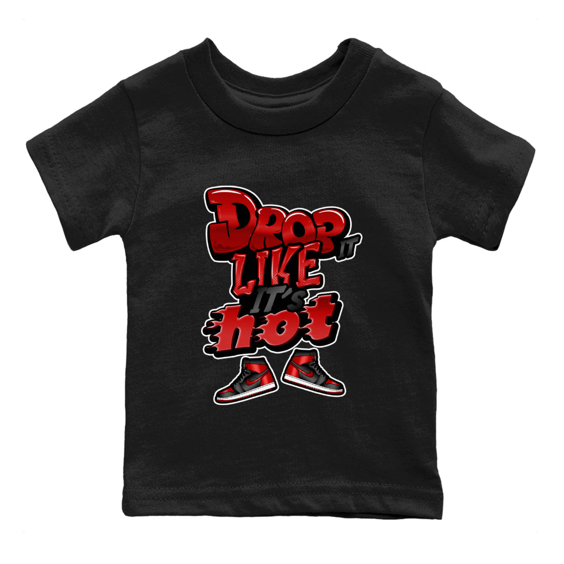 Drop It Like It's Hot snkmatch Tee Kids - Air Jordan 1 Satin Bred
