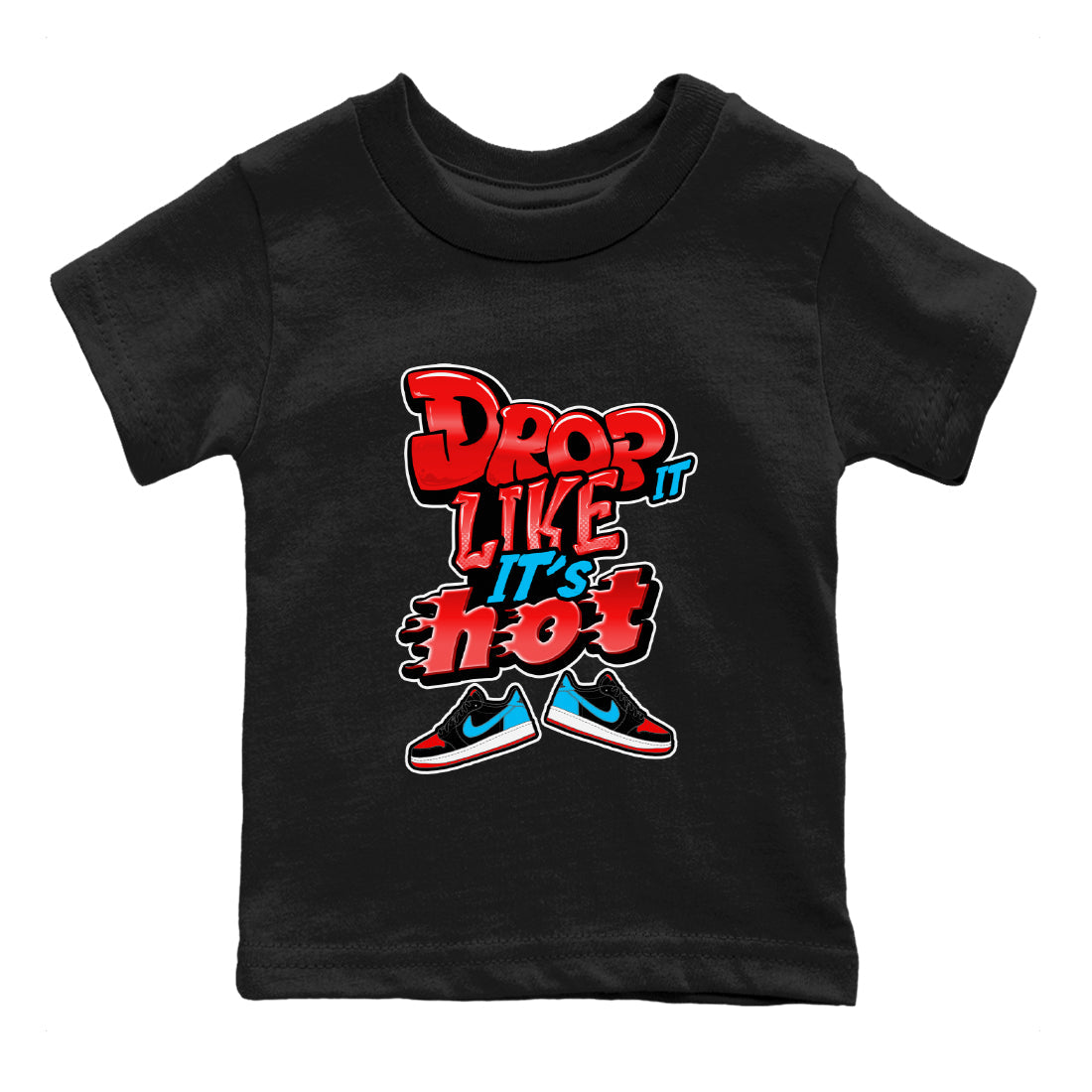 Drop It Like It's Hot snkmatch Tee Kids - Air Jordan 1 UNC to Chicago
