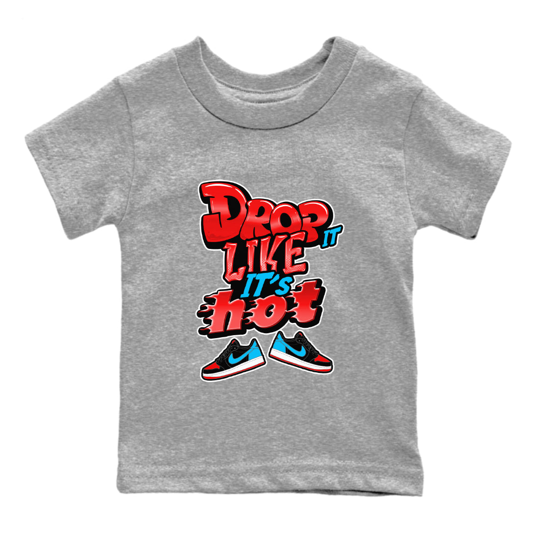 Drop It Like It's Hot snkmatch Tee Kids - Air Jordan 1 UNC to Chicago
