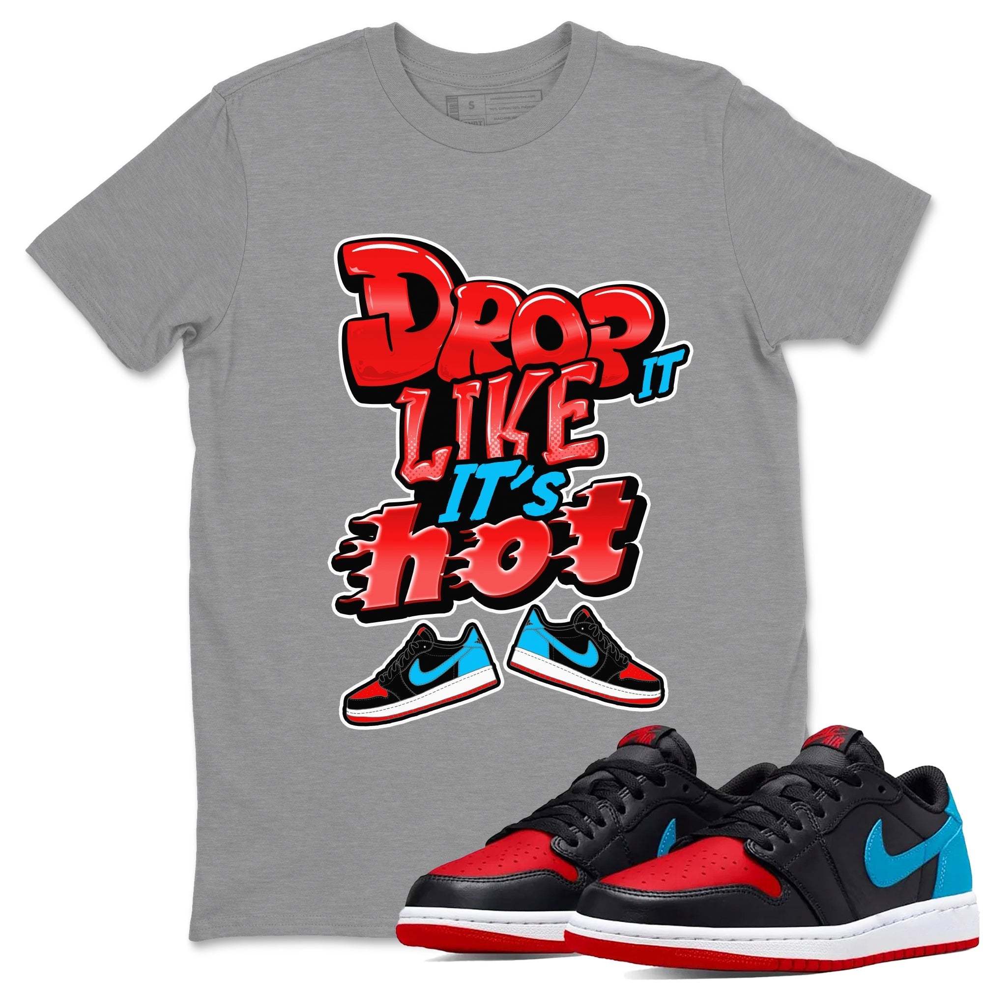 Drop It Like It's Hot snkmatch Tee - Air Jordan 1 UNC to Chicago