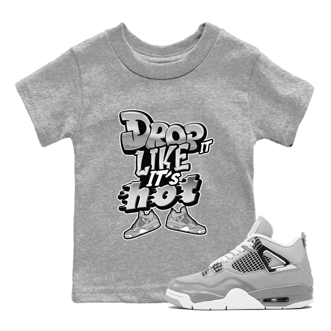 Drop It Like It's Hot snkmatch Tee Kids - Air Jordan 4 Frozen Moments
