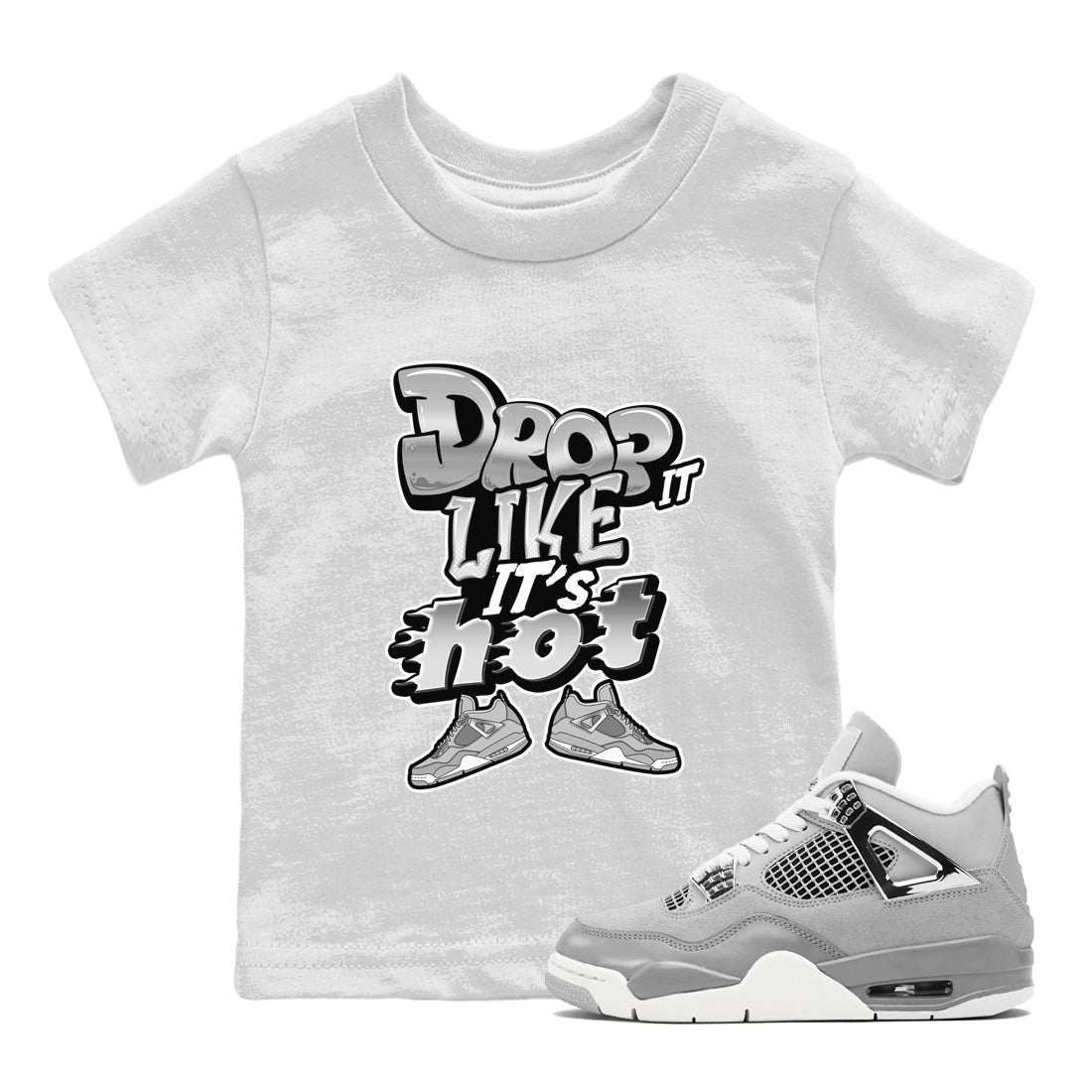 Drop It Like It's Hot snkmatch Tee Kids - Air Jordan 4 Frozen Moments