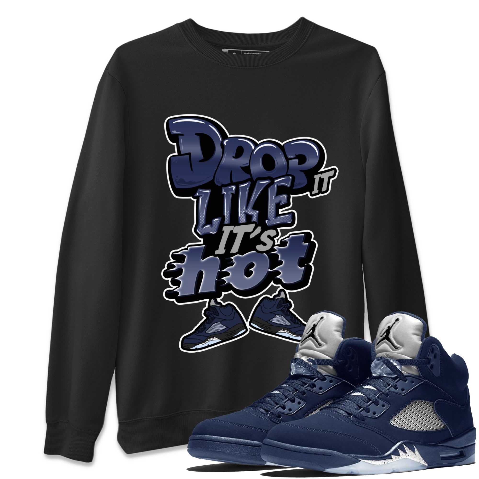 Drop It Like It's Hot snkmatch Tee - Air Jordan 5 Georgetown