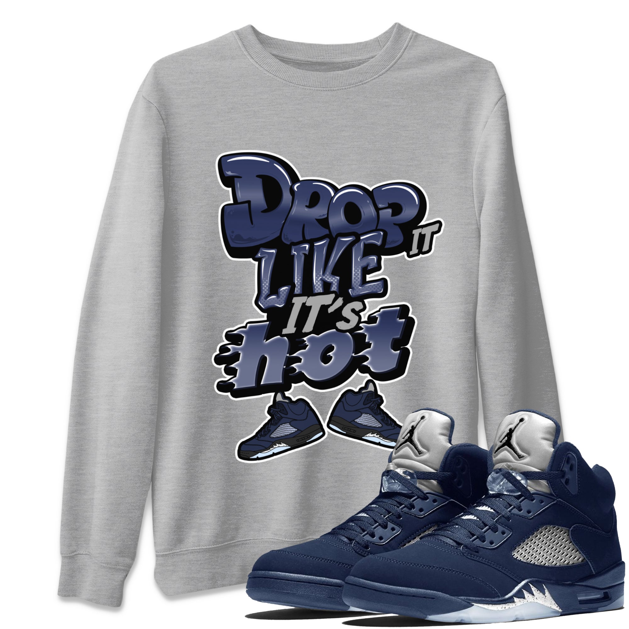 Drop It Like It's Hot snkmatch Tee - Air Jordan 5 Georgetown